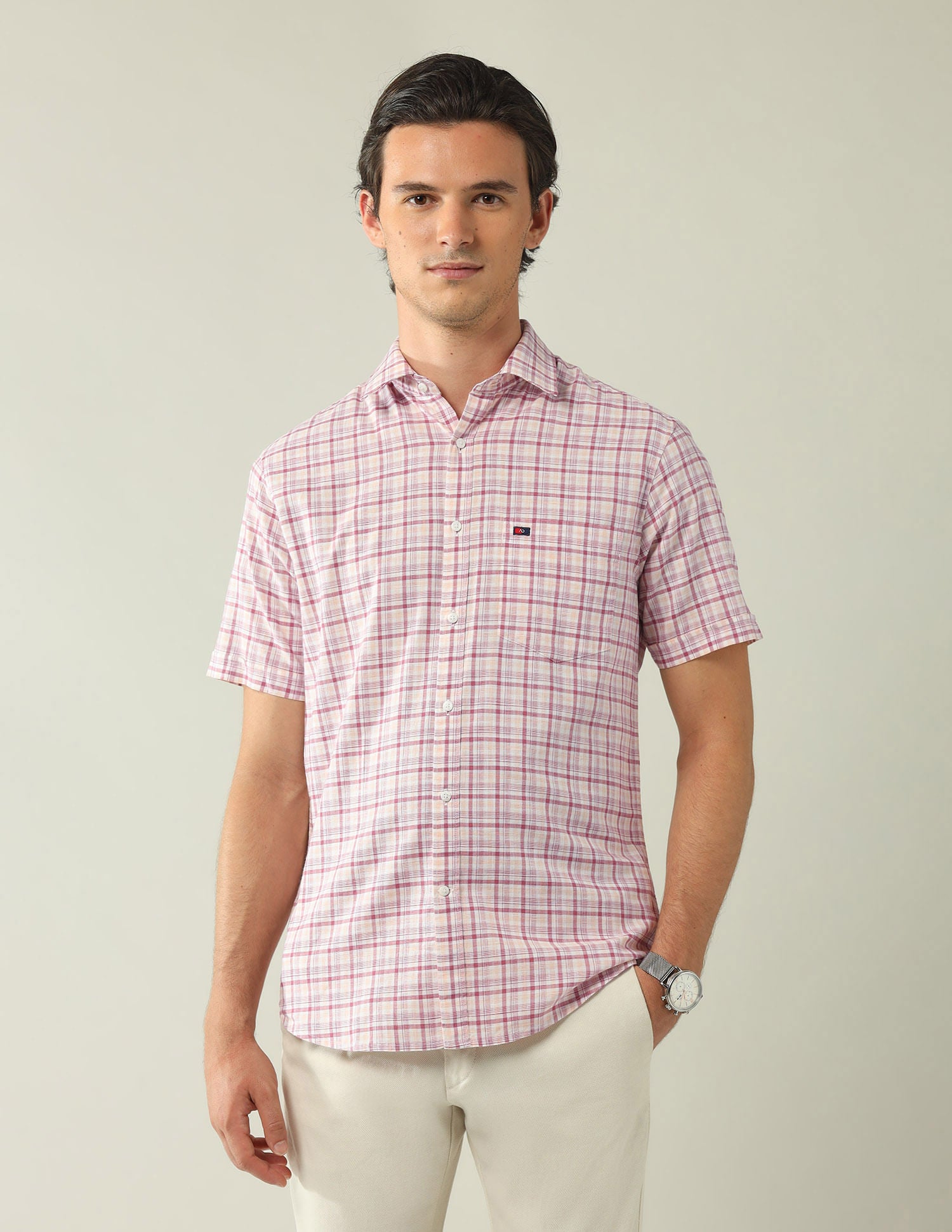 City Chronicles Modern Slim Fit Tartan Checked Shirt
