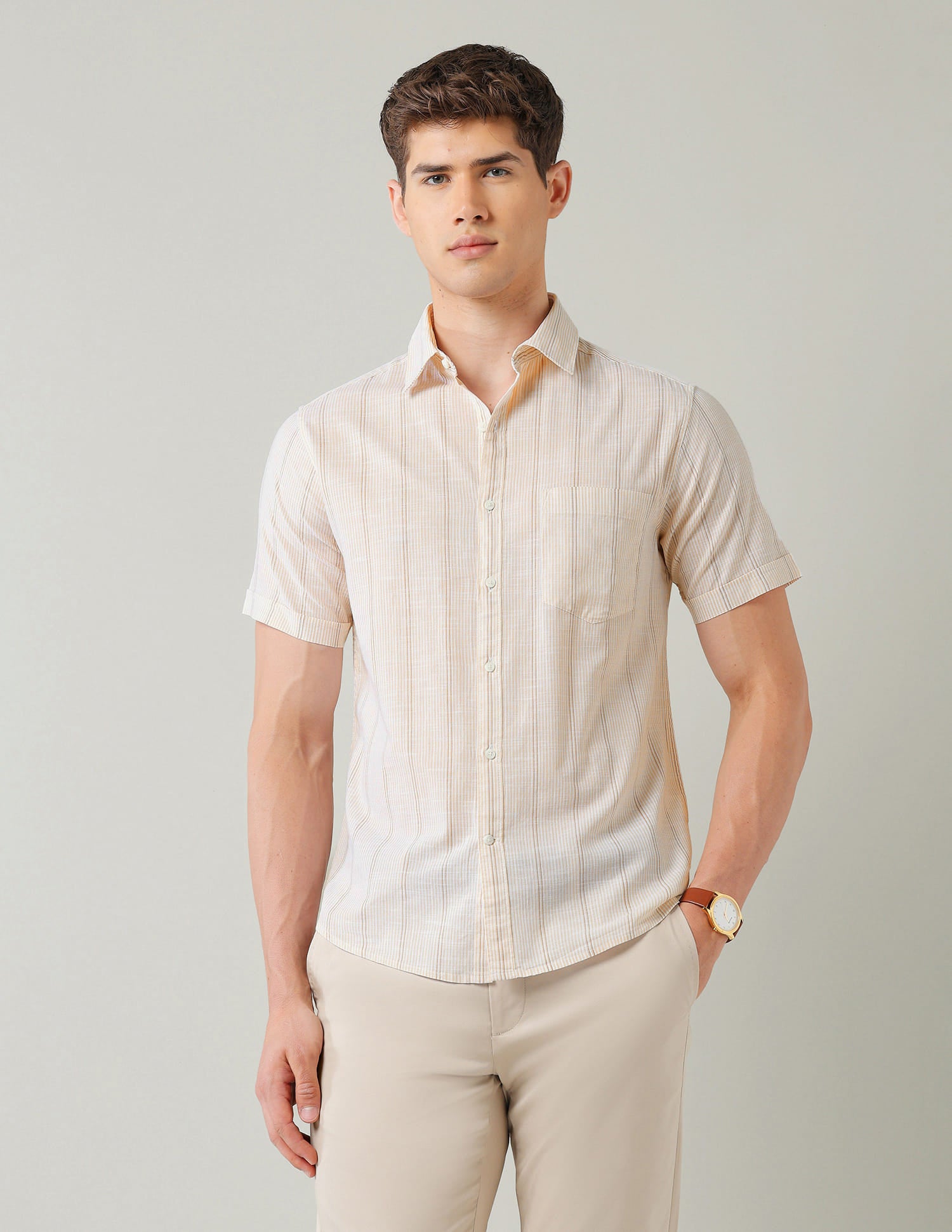 Vertical Striped Regular Fit Shirt 7