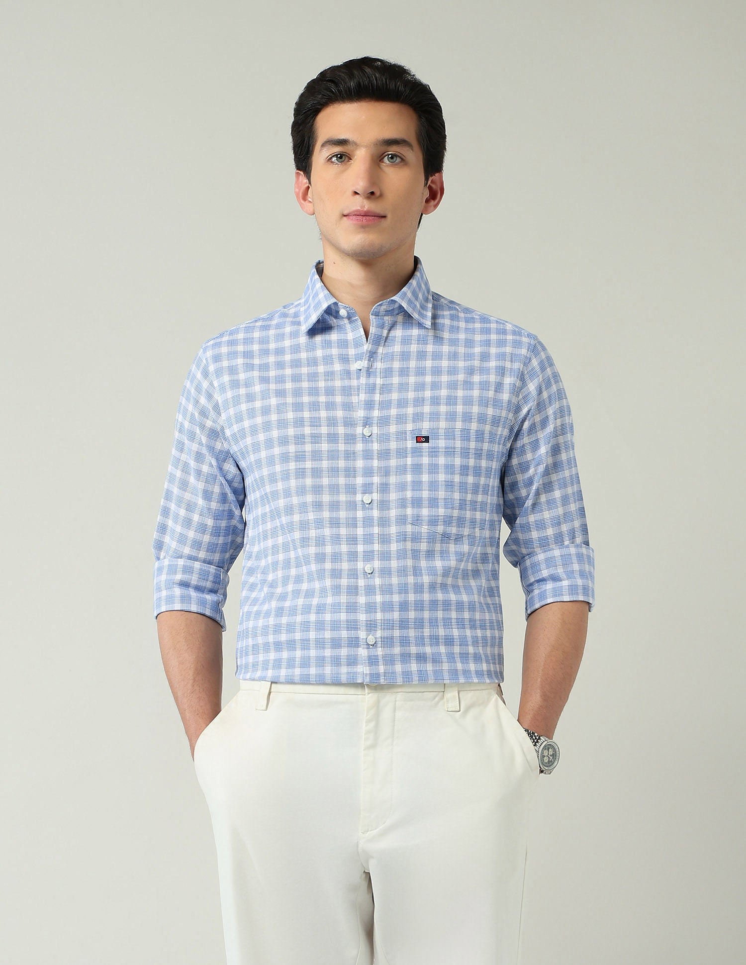 City Chronicles Modern Slim Fit Tartan Checked Shirt