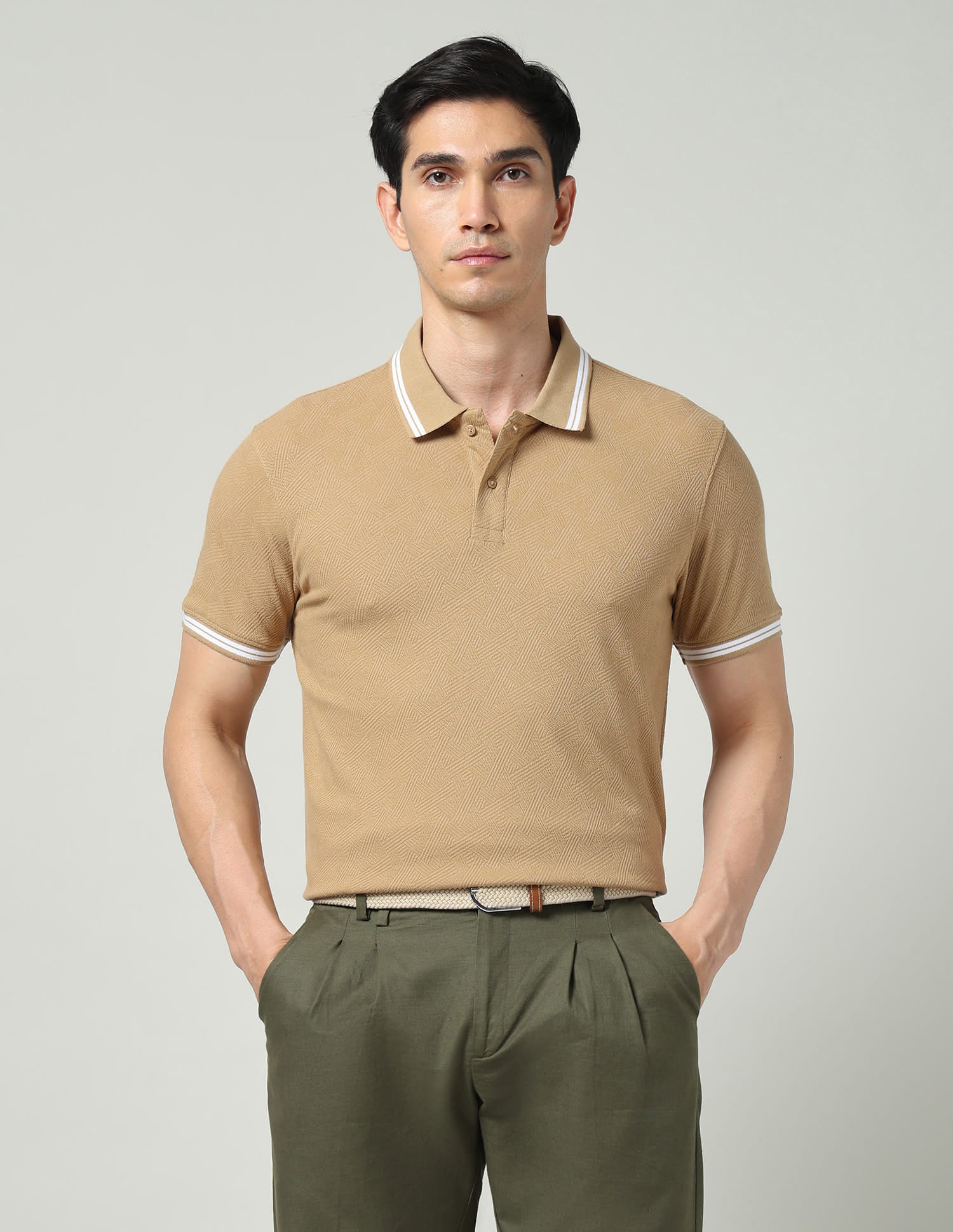 City Drift Textured Slim Fit Polo Shirt