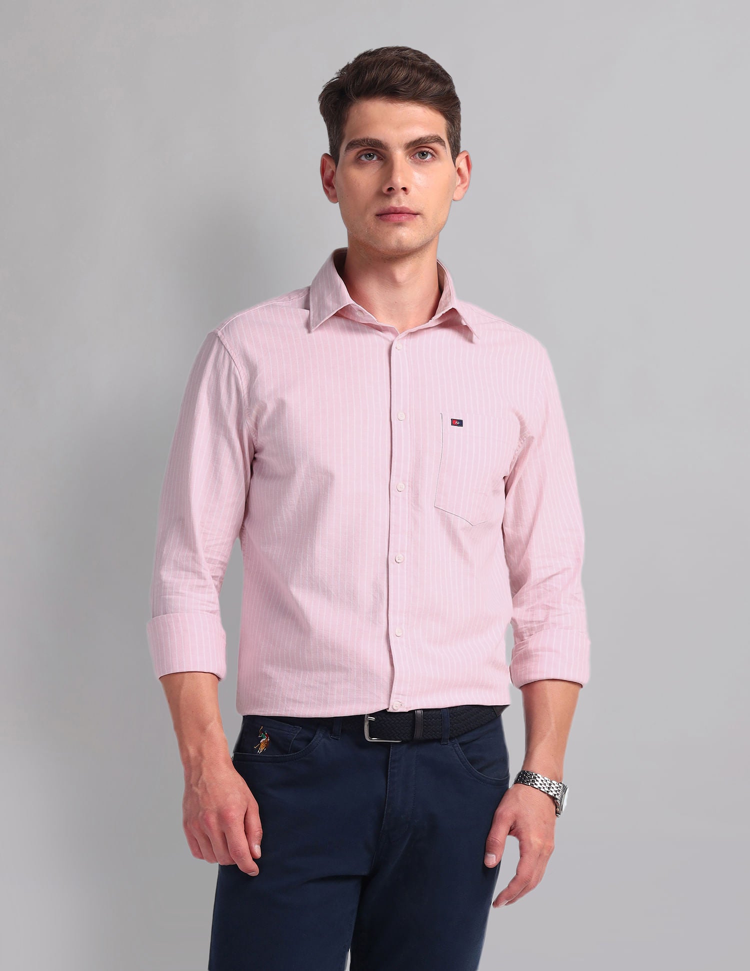Urban Adventure Vertical Striped Cotton Shirt