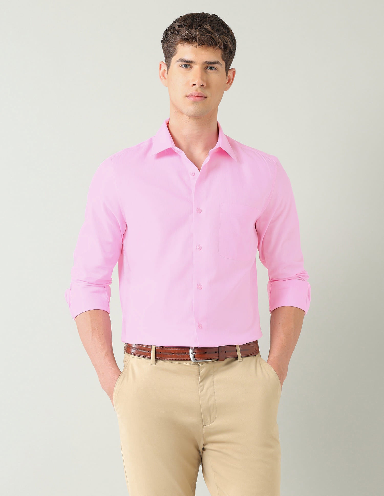 Solid Twill Weave Regular Fit Shirt
