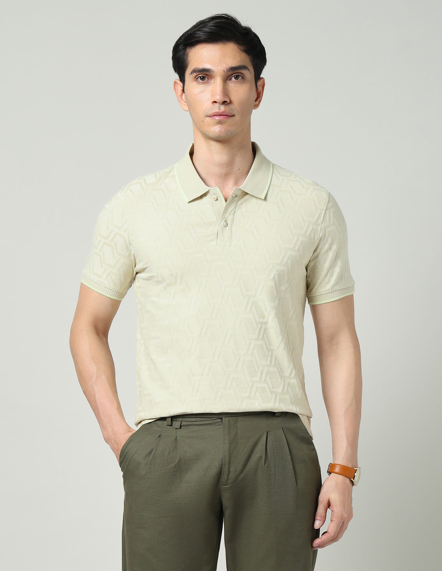 City Drift Textured Slim Fit Polo Shirt