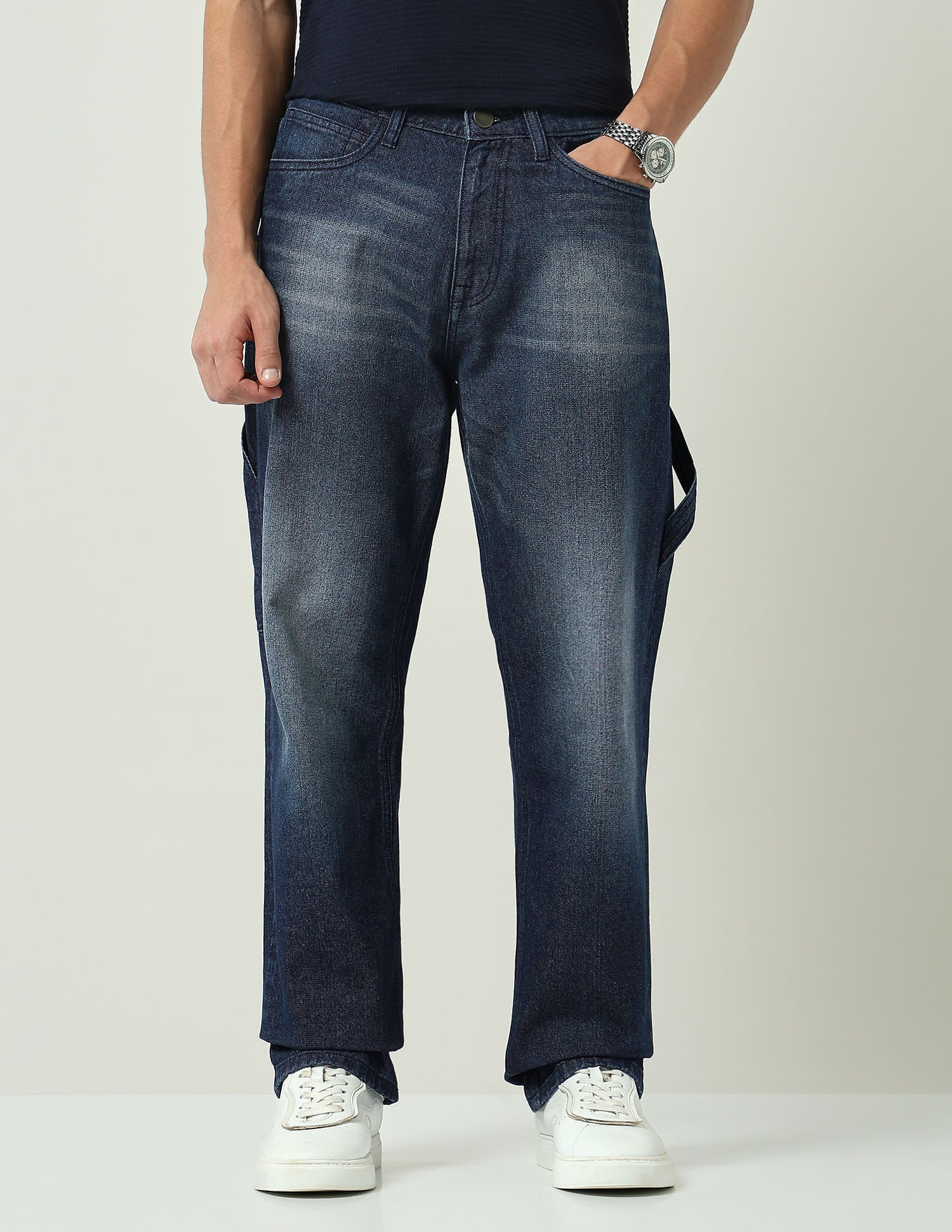 Mid Rise Easy Baggy Fit Jeans