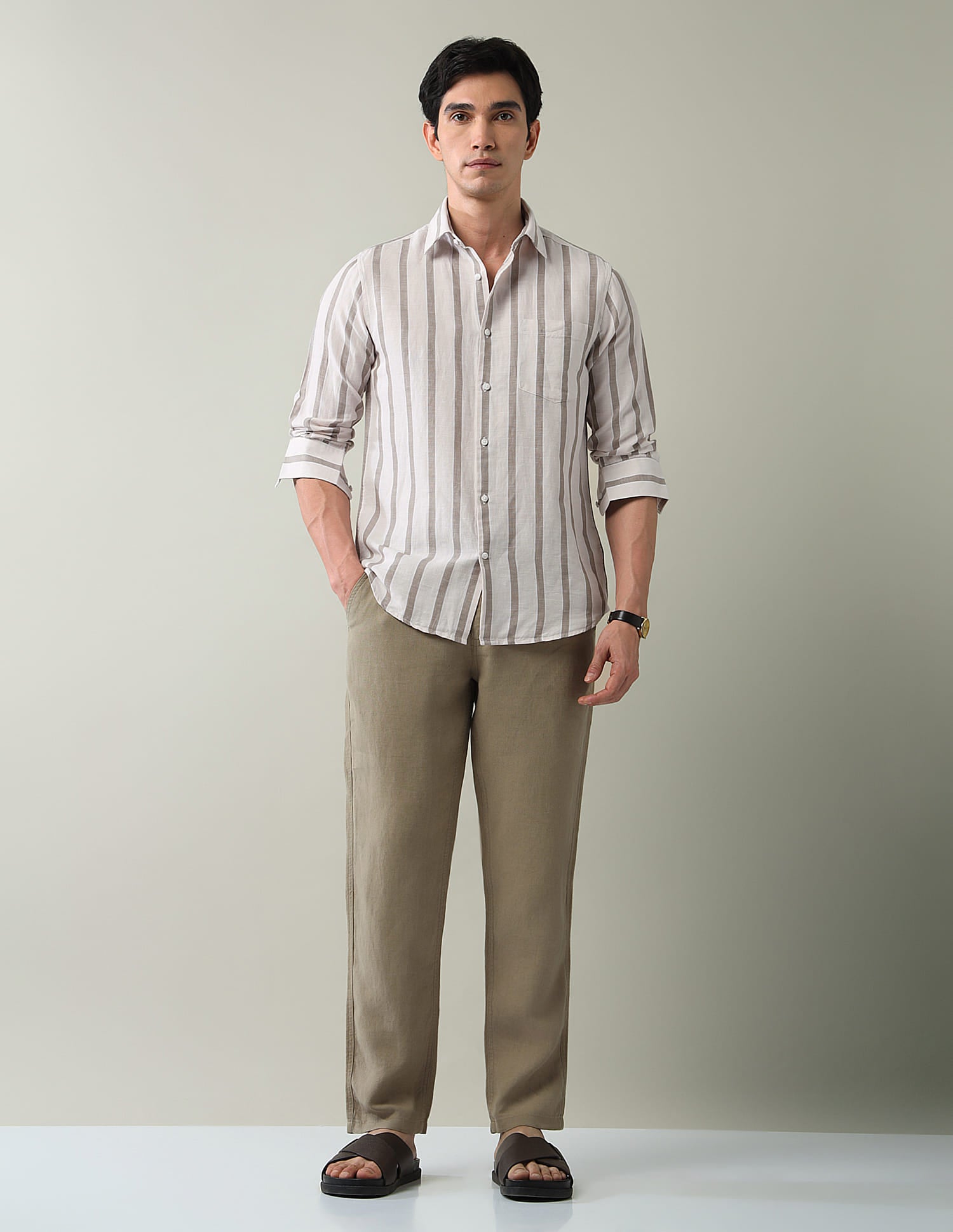 Vertical Striped Slim Fit Shirt