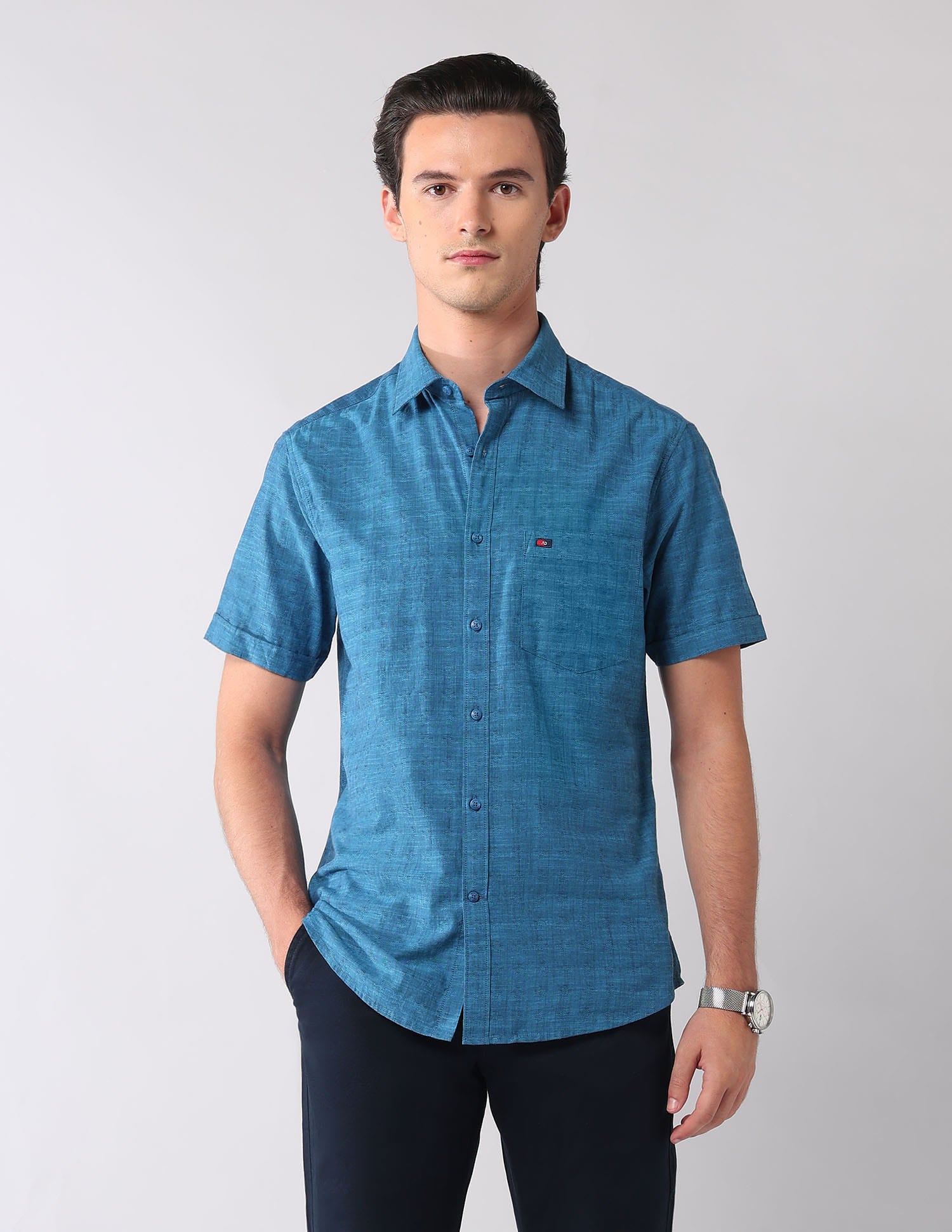 City Chronicles Modern Slim Fit Tartan Checked Shirt