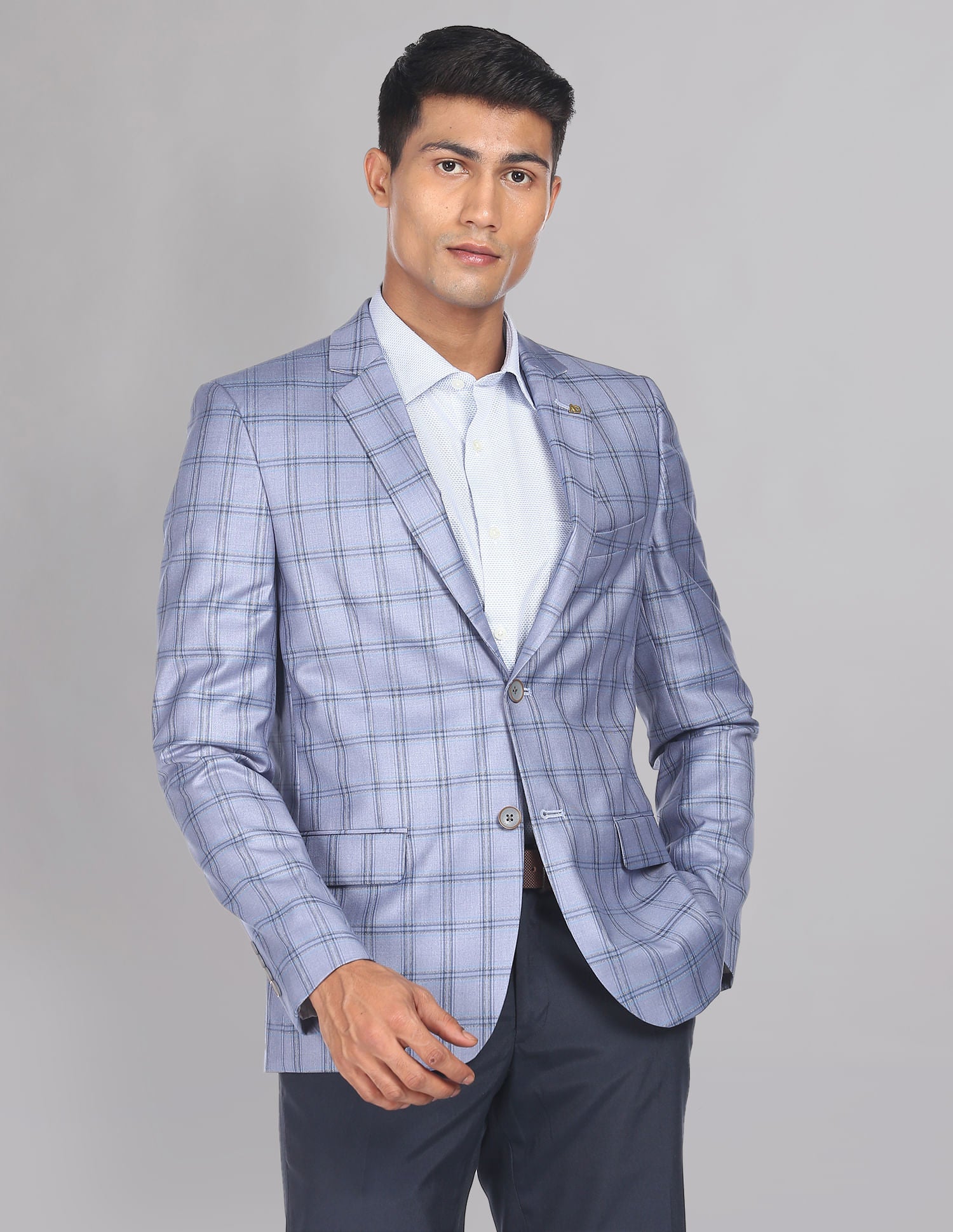 Tartan Check Twill Blazer