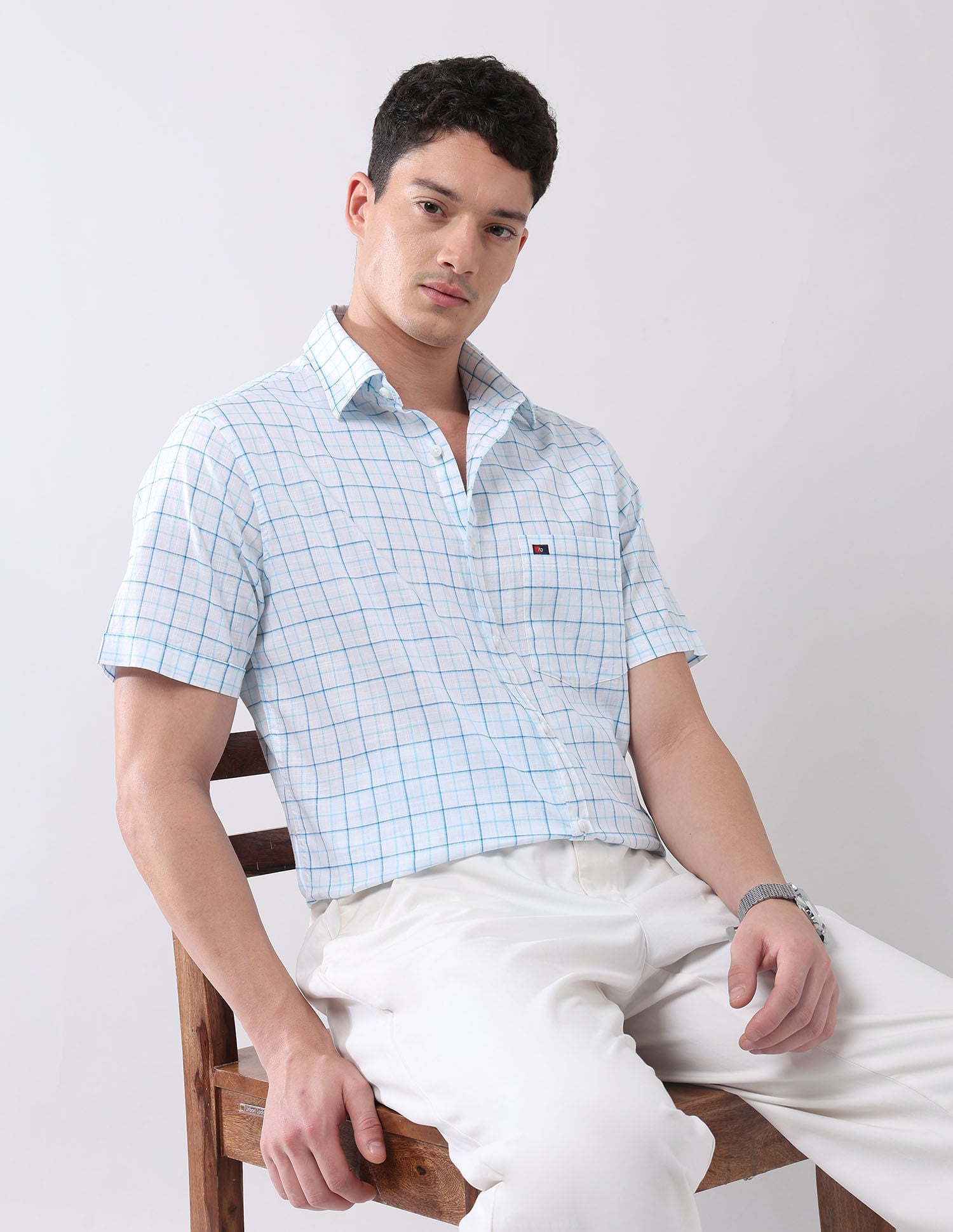 City Chronicles Modern Slim Fit Tartan Checked Shirt