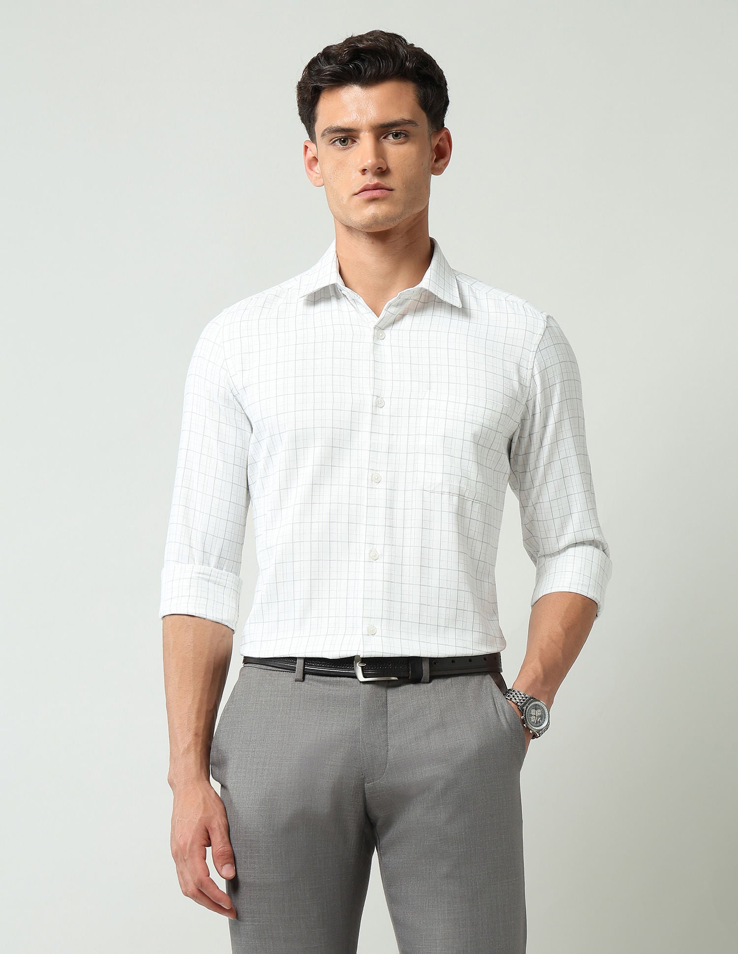 Stylish Textured Regular Fit Shirt