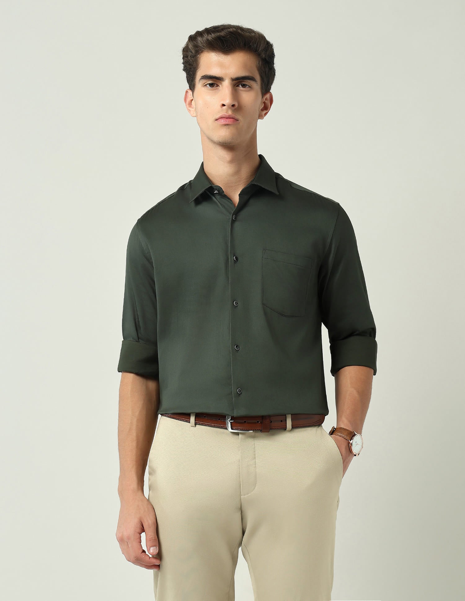 Solid Slim Fit Shirt