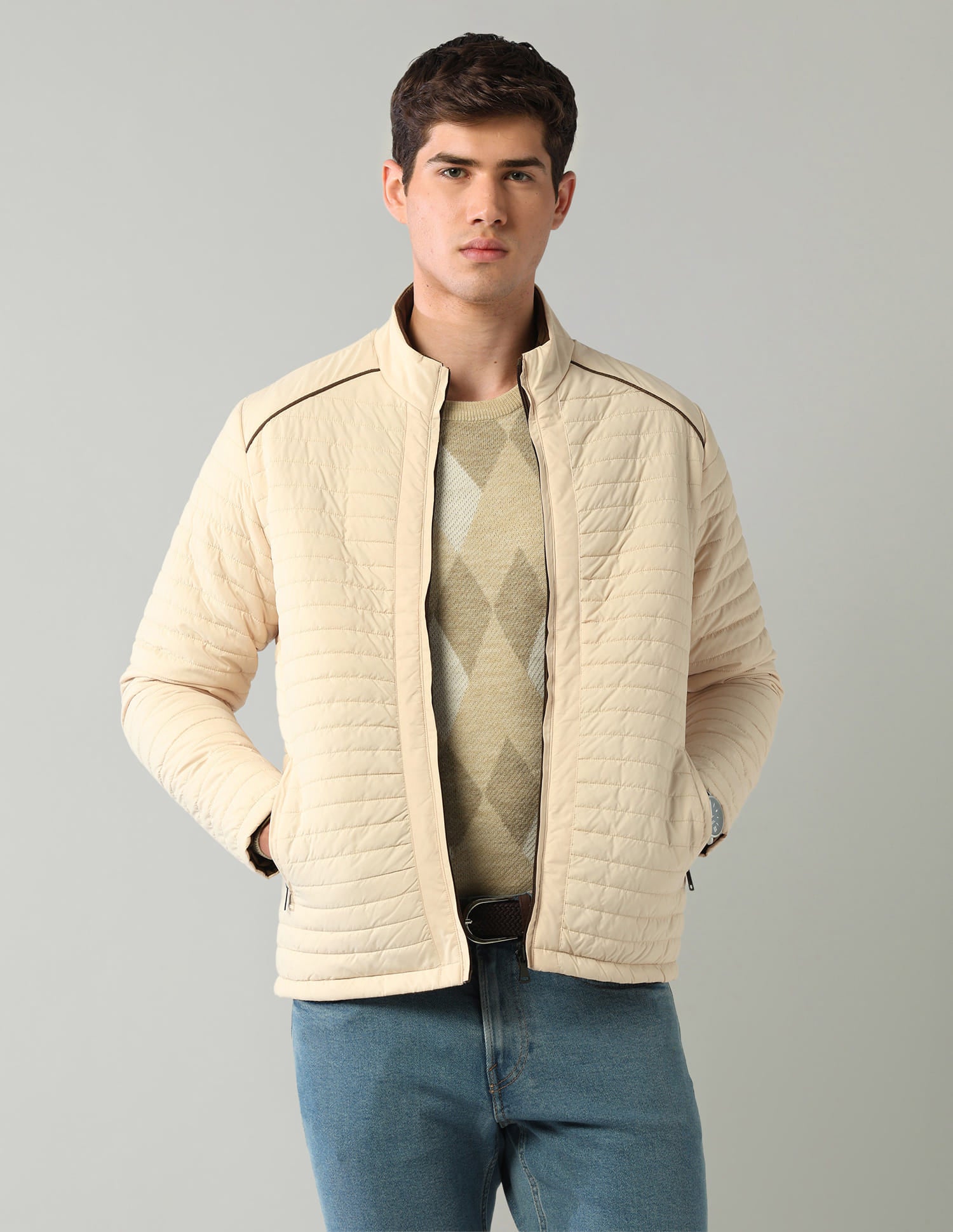 Solid Regular Fit Puffer Jacket