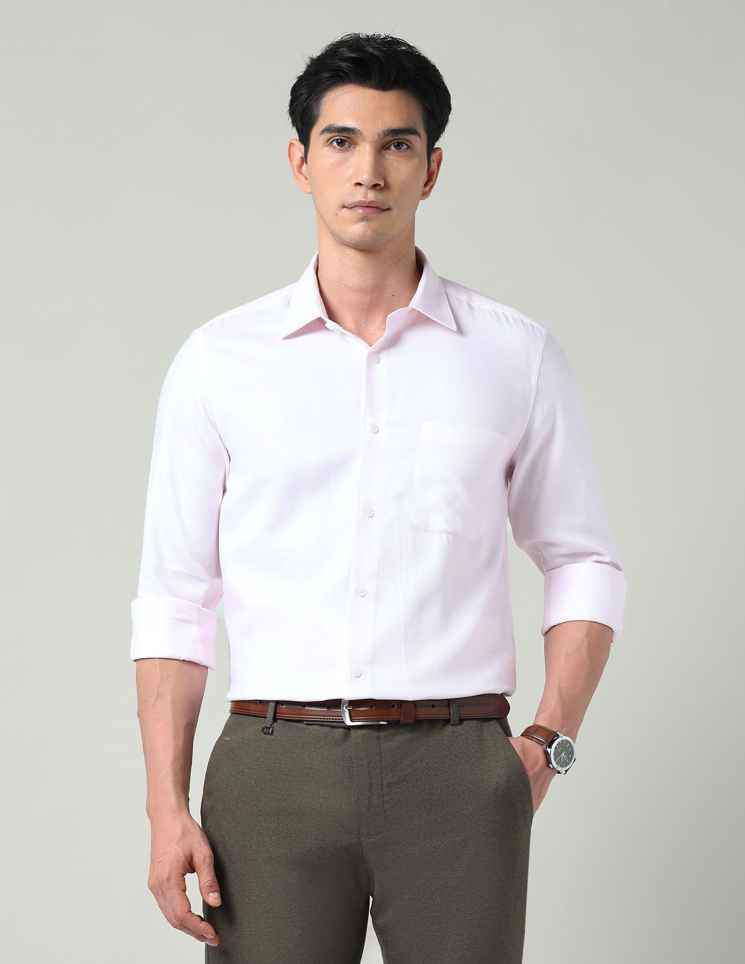 Solid Twill Regular Fit Shirt
