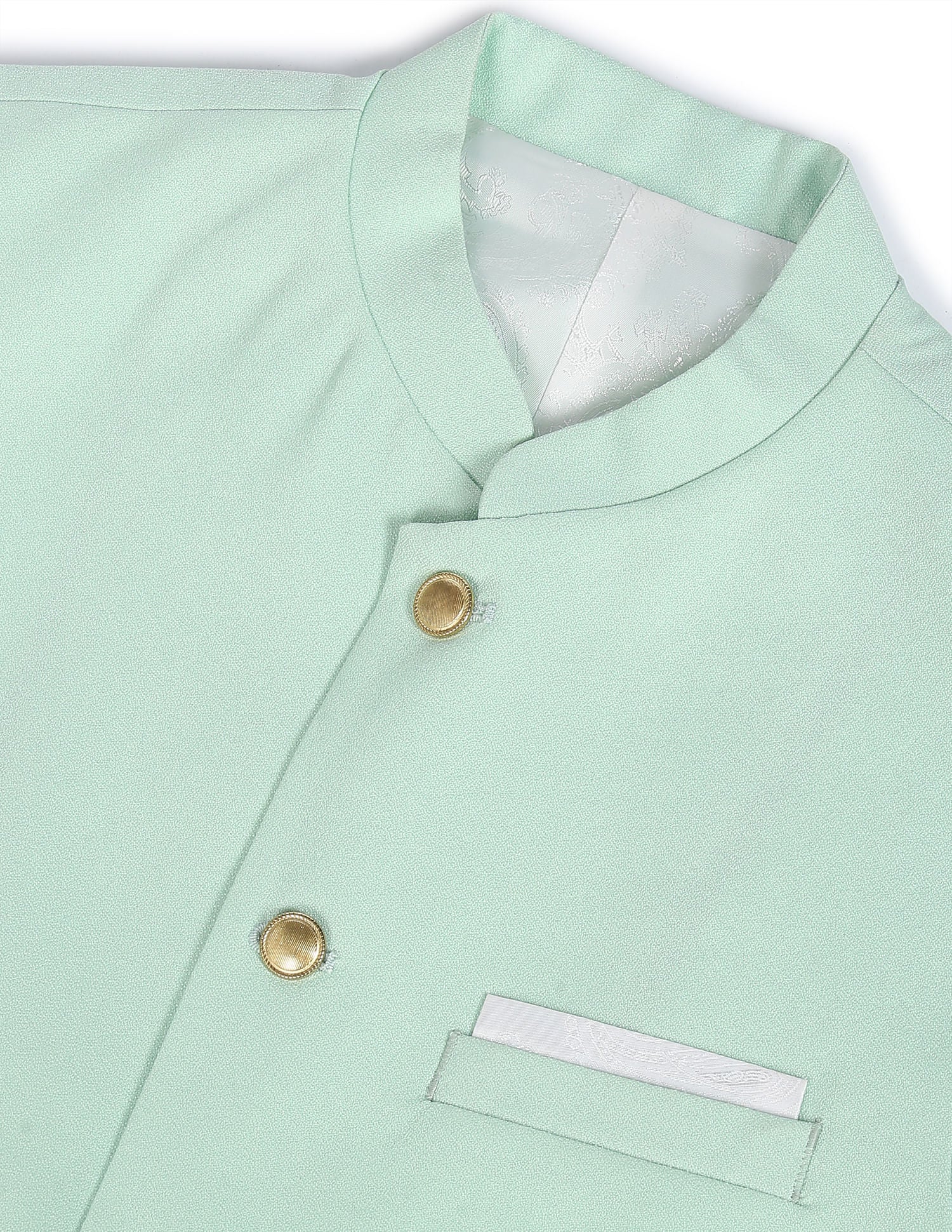 Fashion-Edged Textured Tailored Regular Fit Nehru Jacket