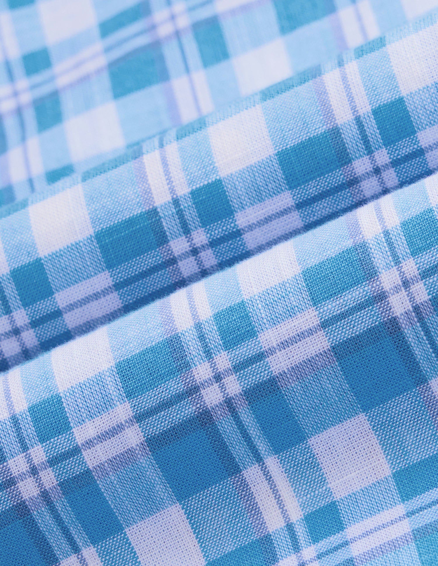 Blue Plaid Checked Regular Fit Shirt