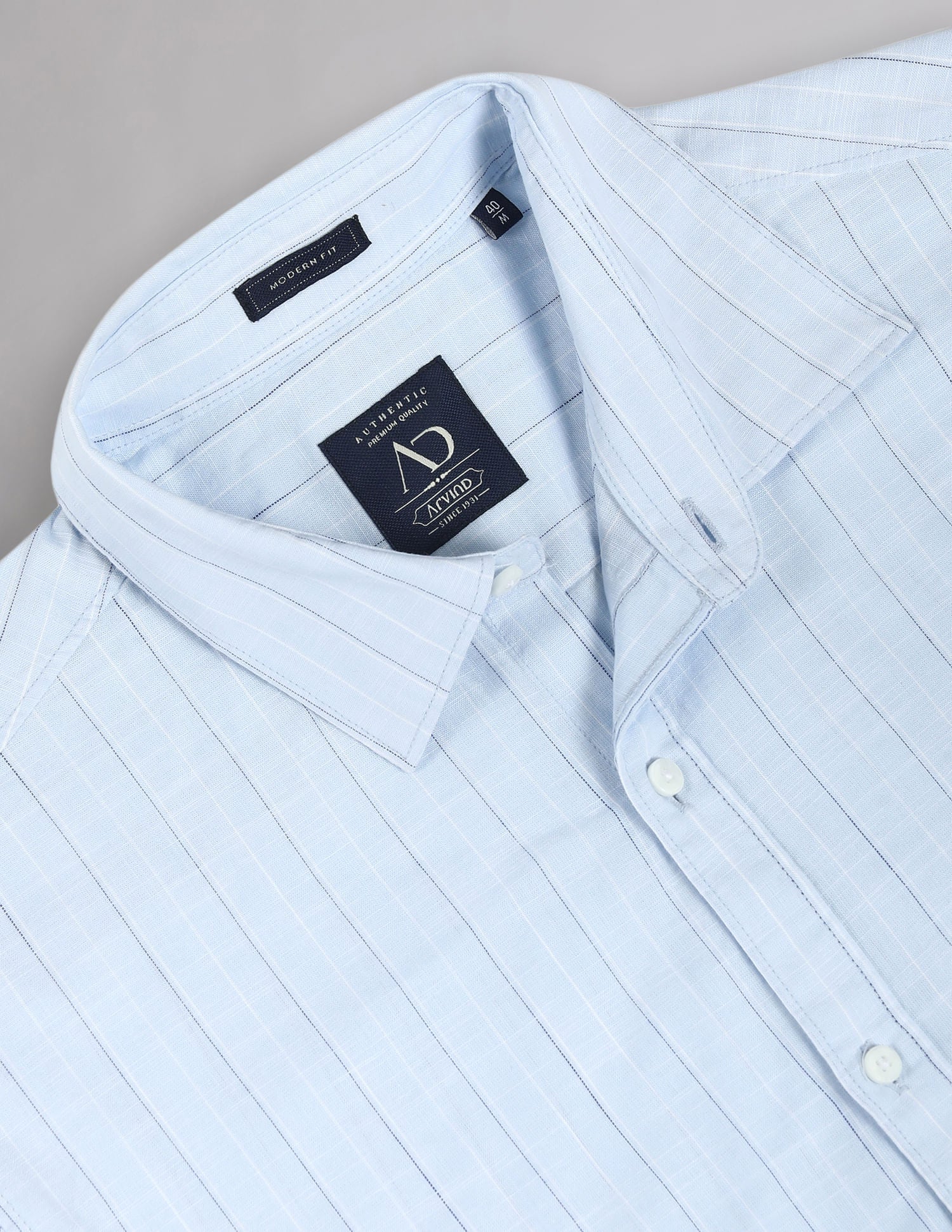 Regular & Vertical Stripe Pure Cotton Summer Shirt