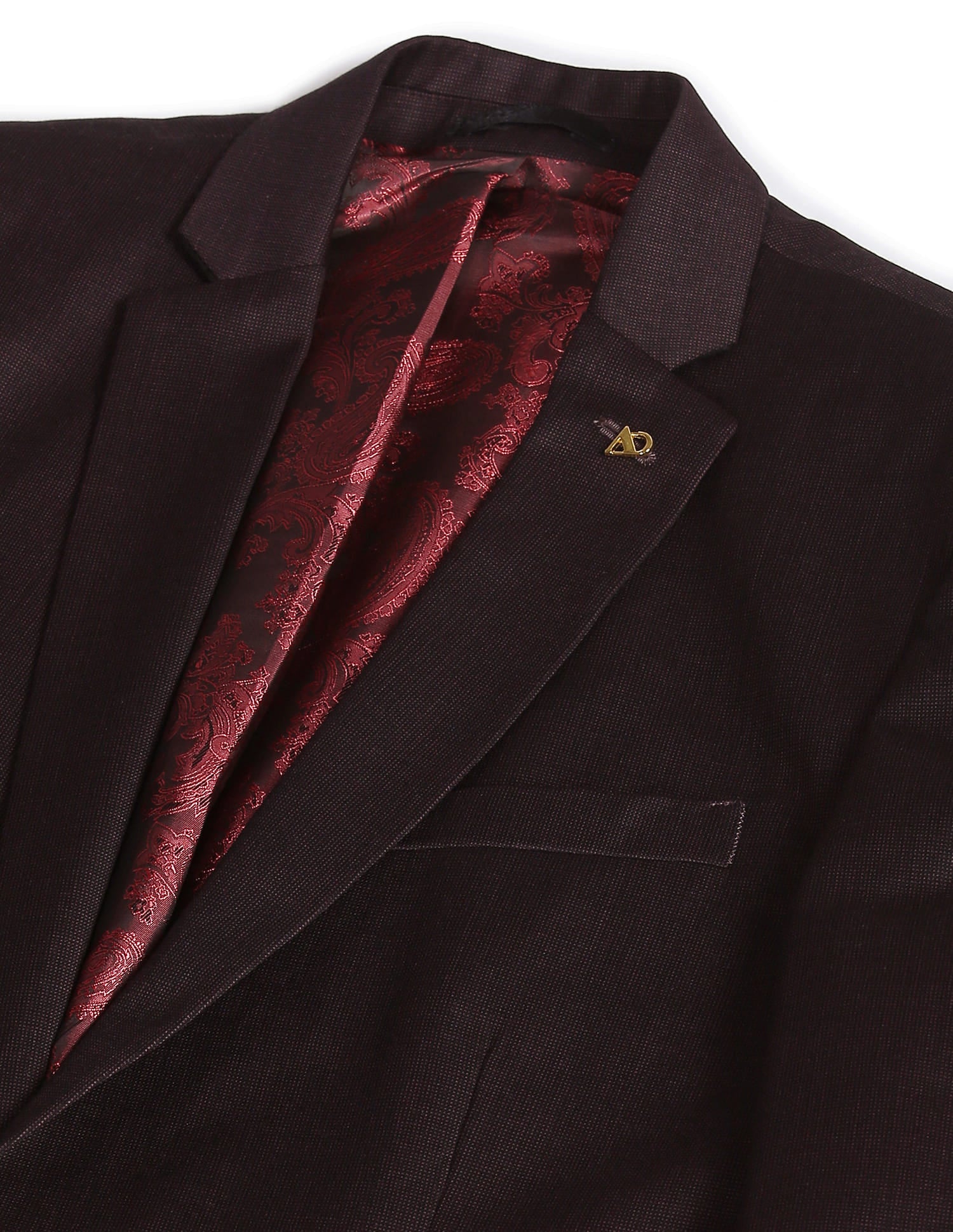 Corporate-Coded Tailored Fit Solid Three Piece Suit