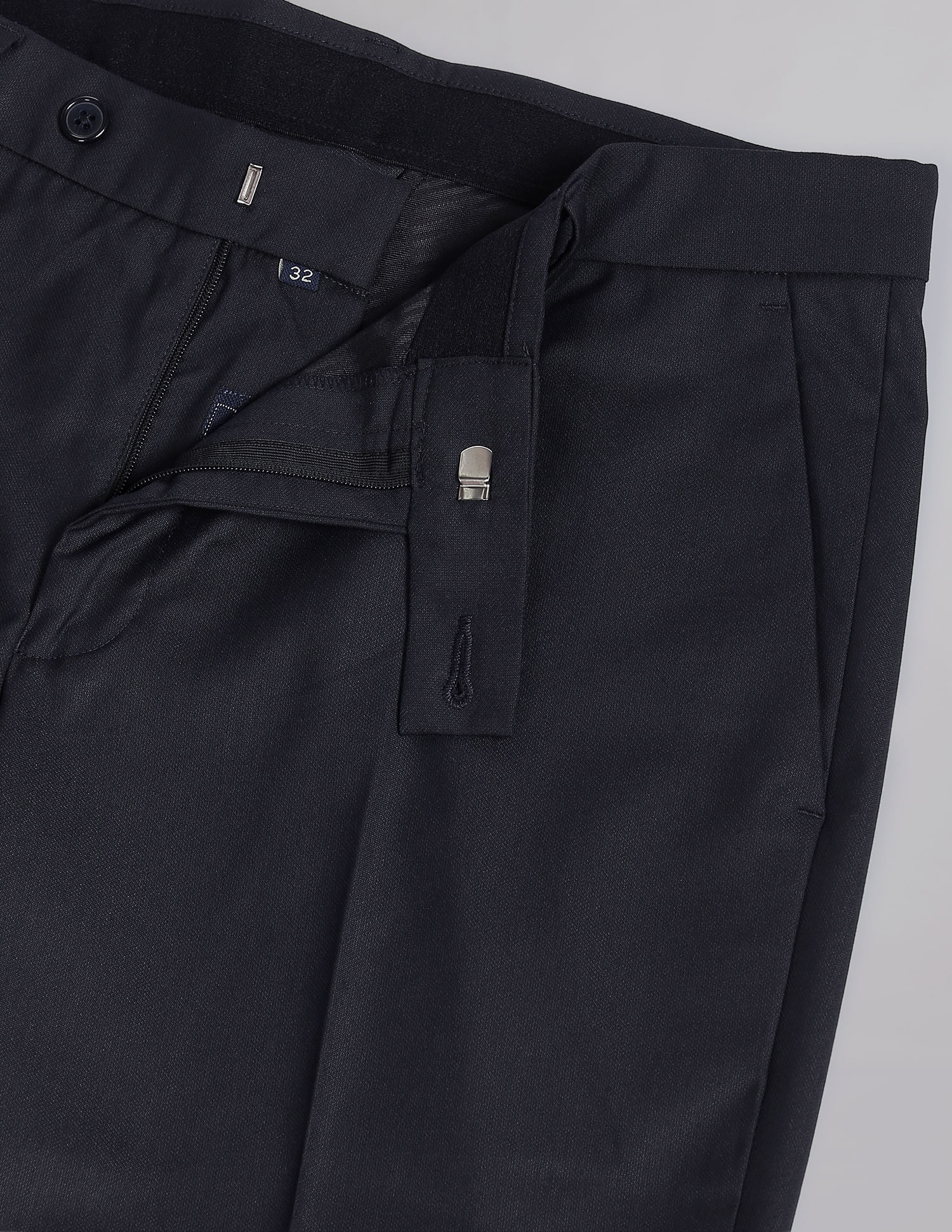 Smart Waist Solid Formal Trousers