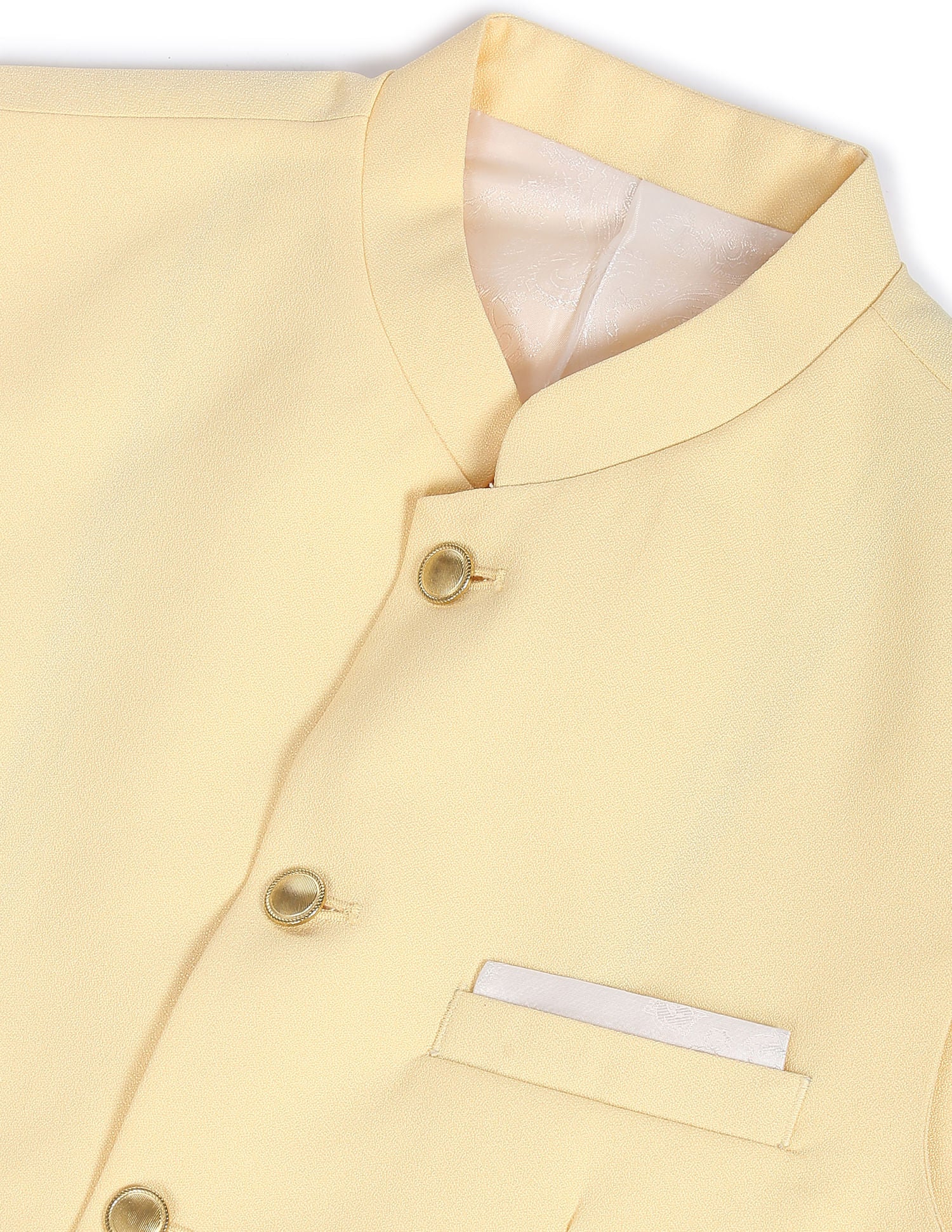 Fashion-Edged Textured Tailored Regular Fit Nehru Jacket
