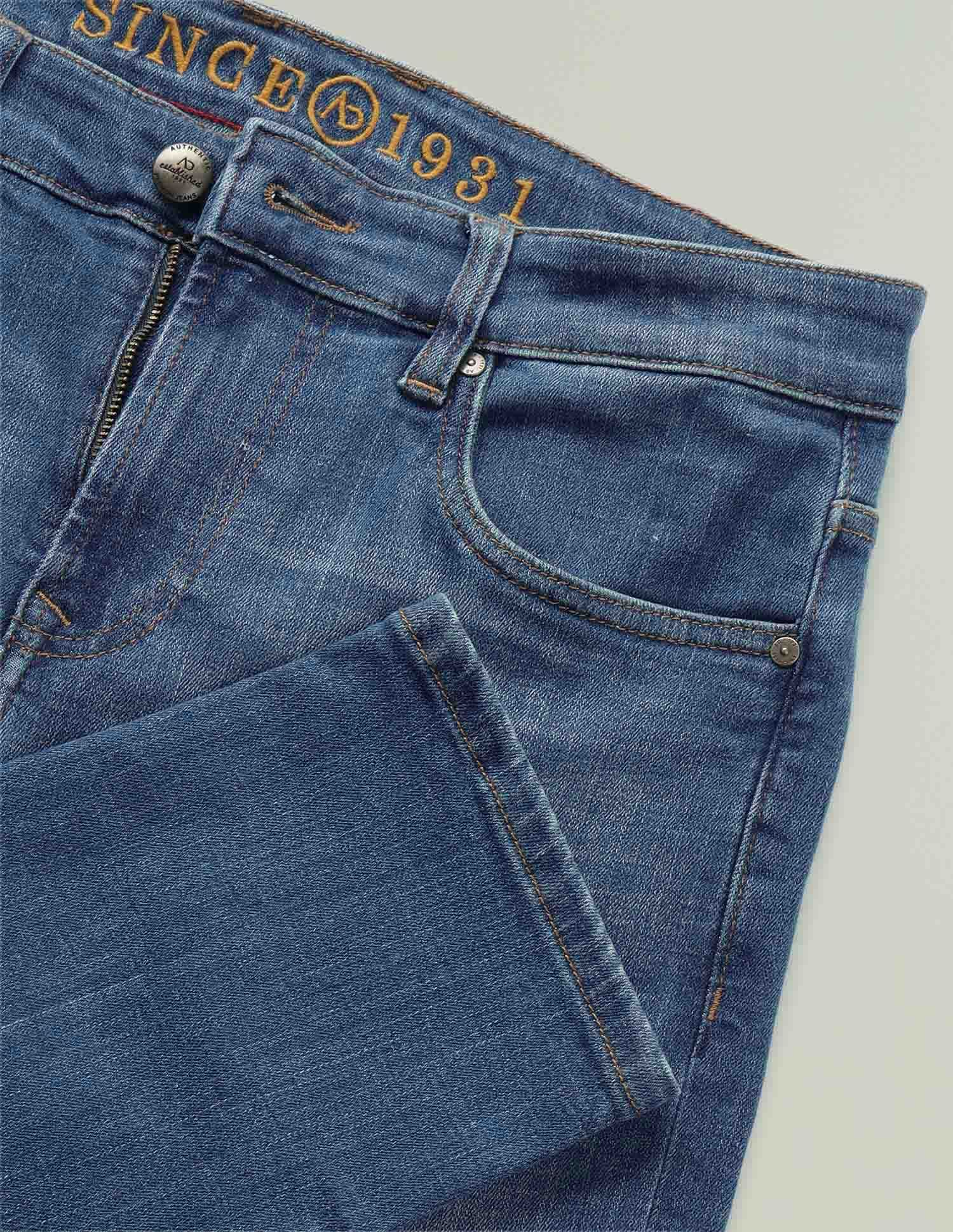 Easy-on slim Fit Mid Rise Jeans