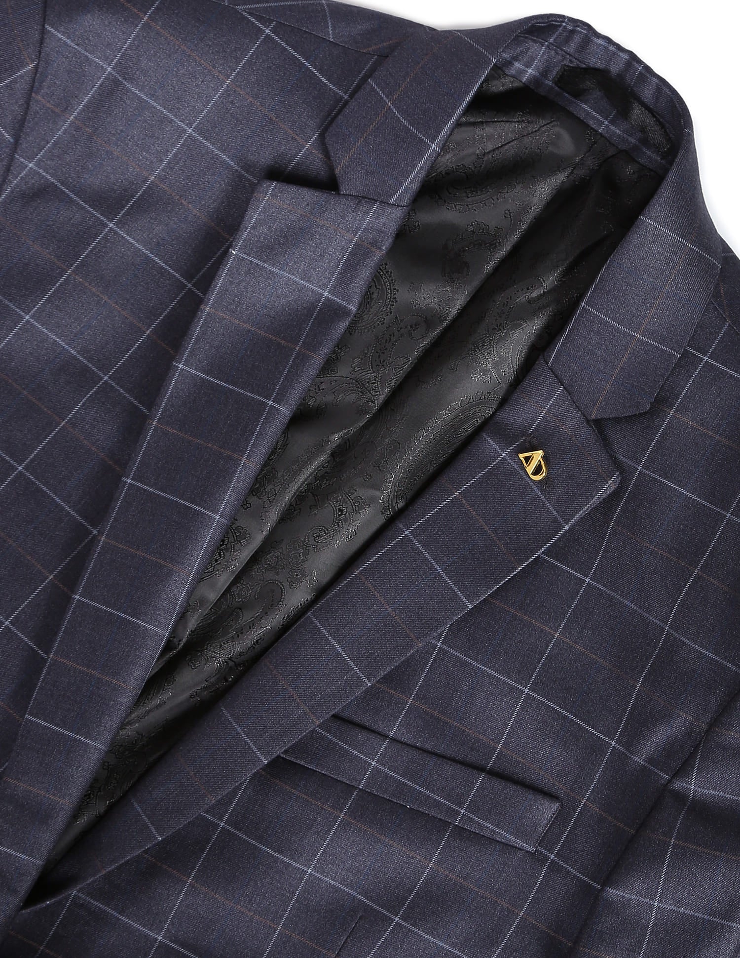 Windowpane Check Twill Weave Blazer