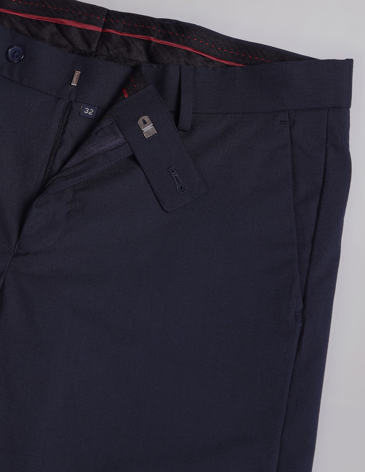 Corporate Ready Slim Fit Solid Formal Trousers