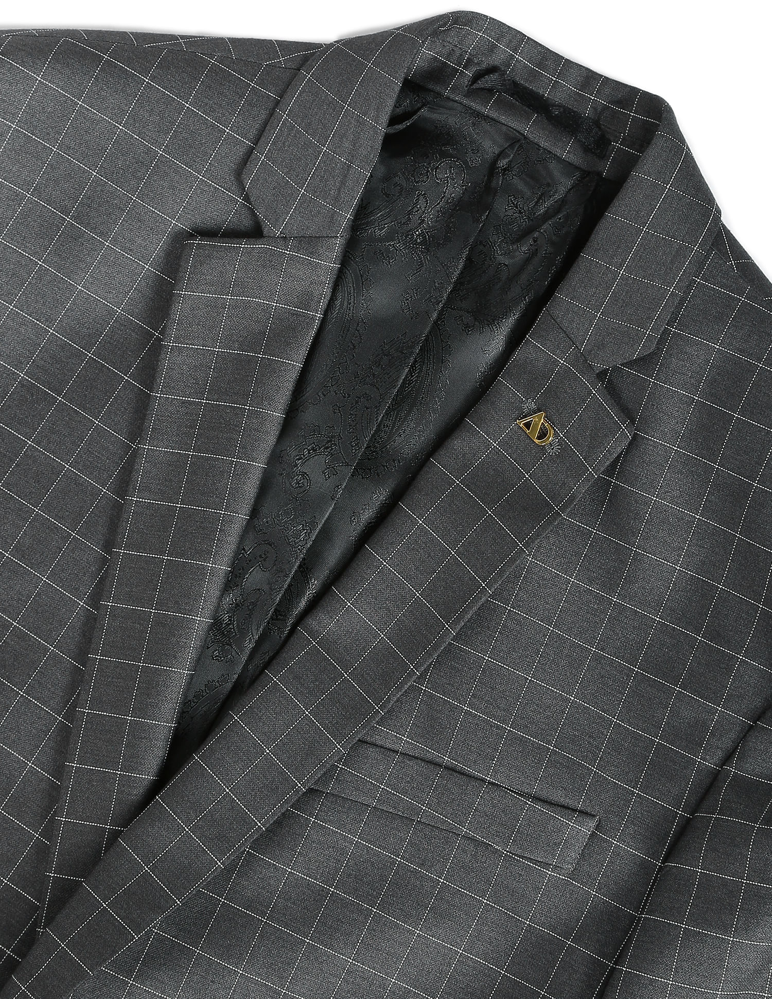 Modern Luxe Windowpane Check Tailored Fit Blazer