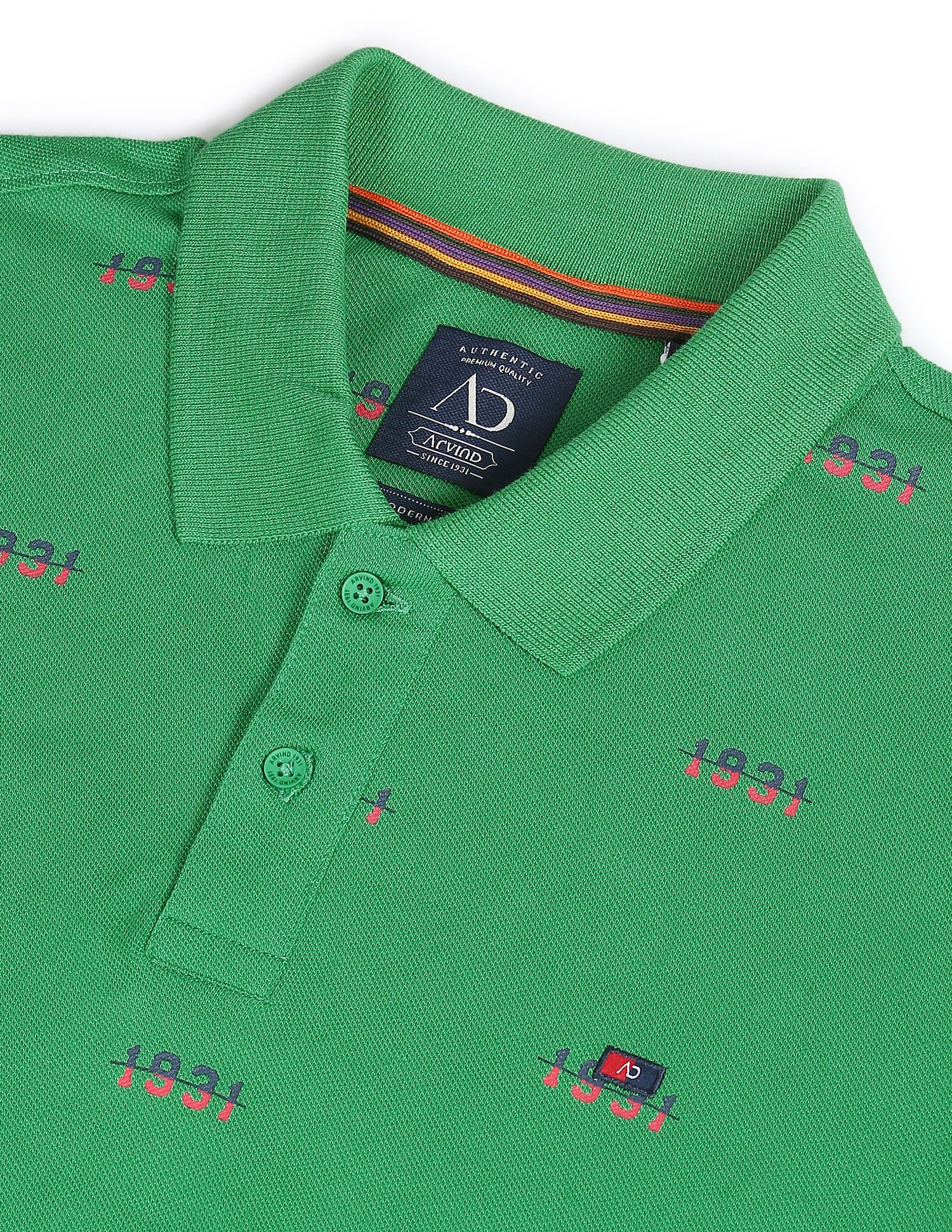 Urban Cool Typography Print Cotton Polo Shirt