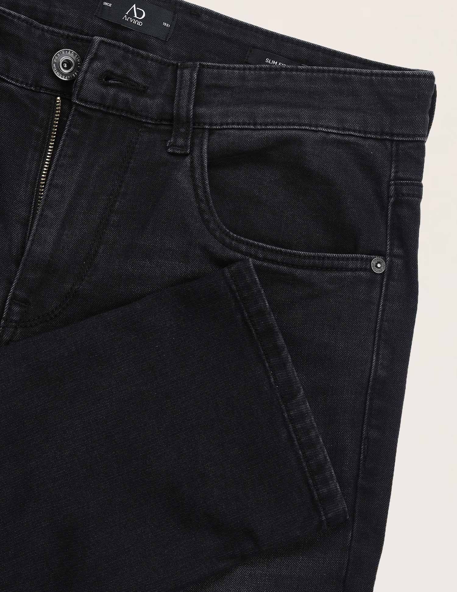 Easy-on slim Fit Mid Rise Jeans