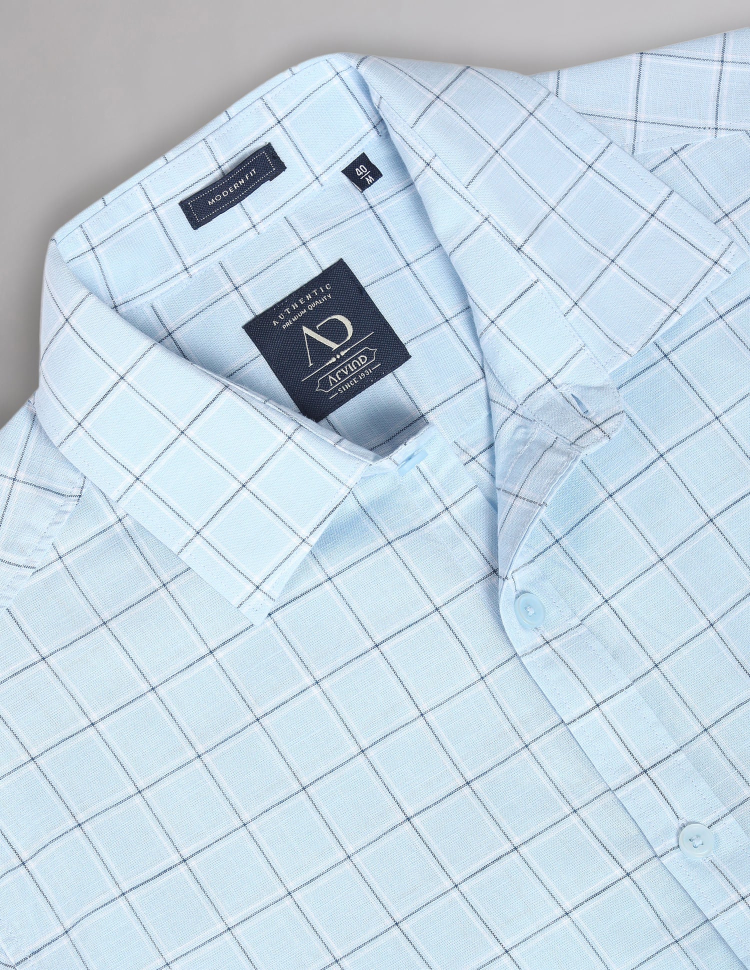 Modern-Edged Tartan Check Cotton Summer Shirt