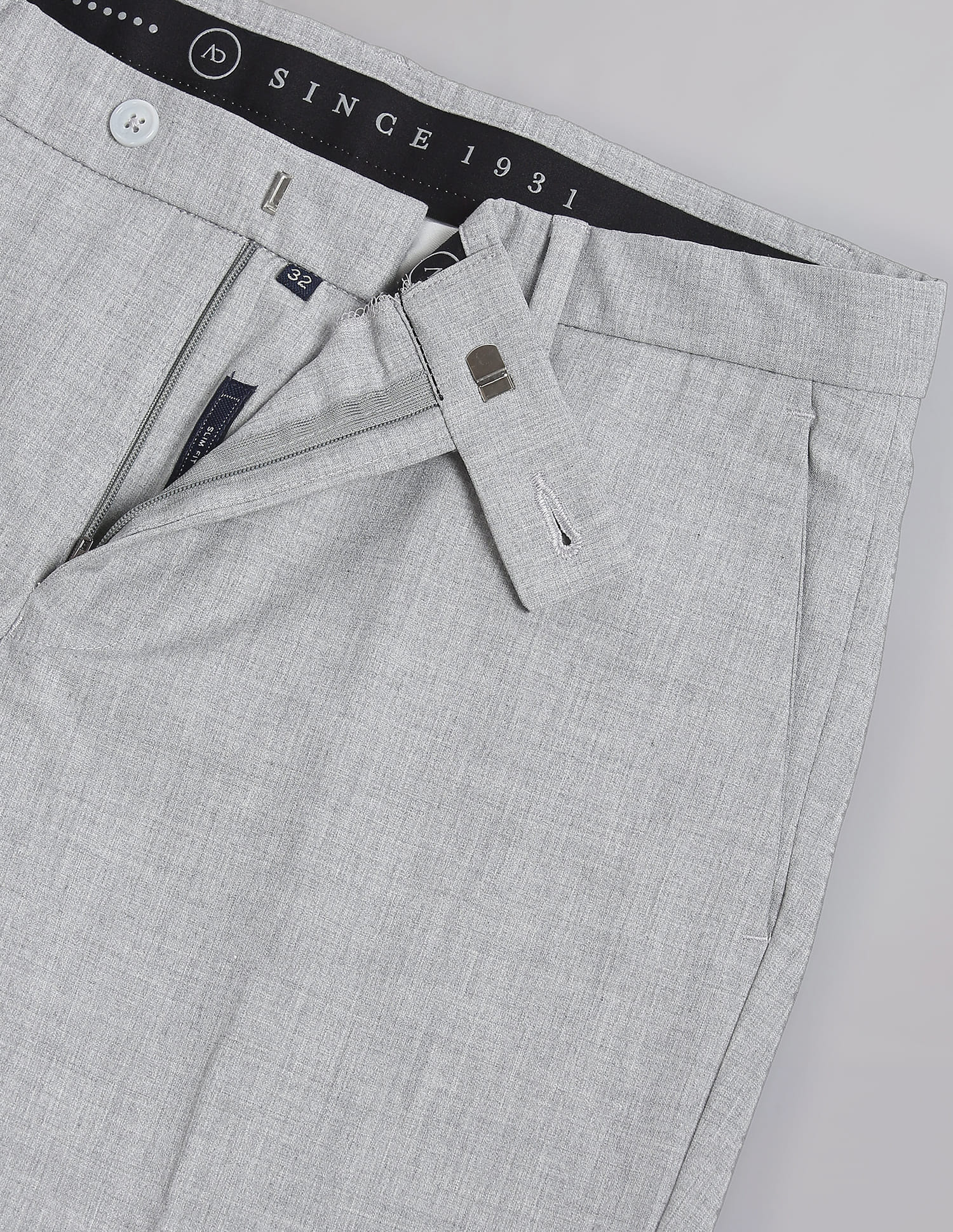 Heathered Smart Flex Formal Trousers