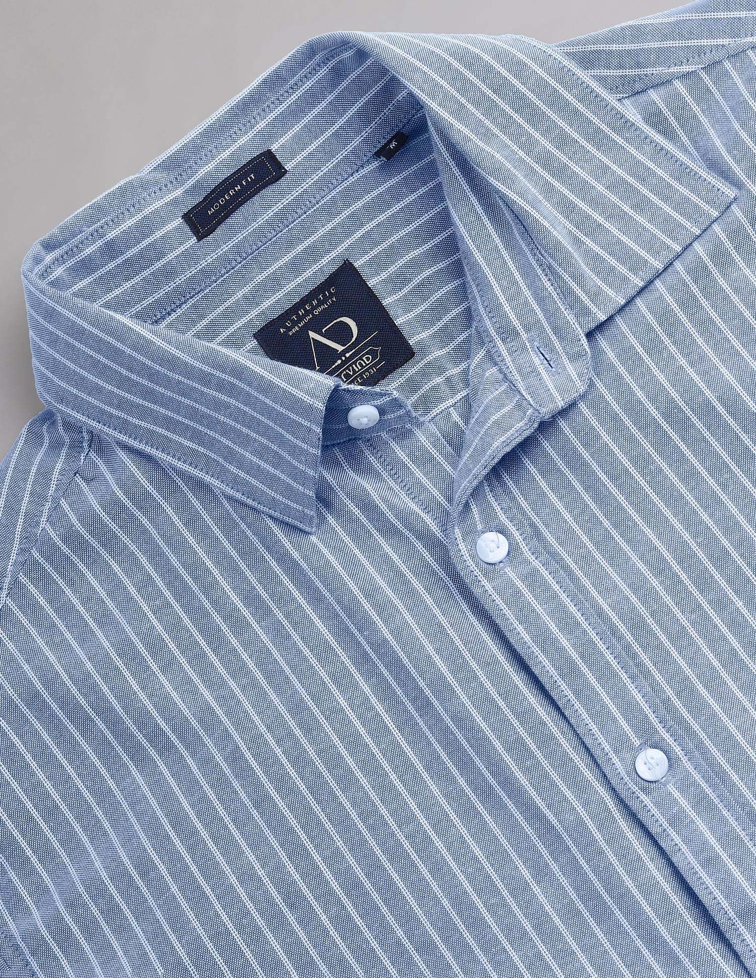 Vertical Stripe Cotton Shirt