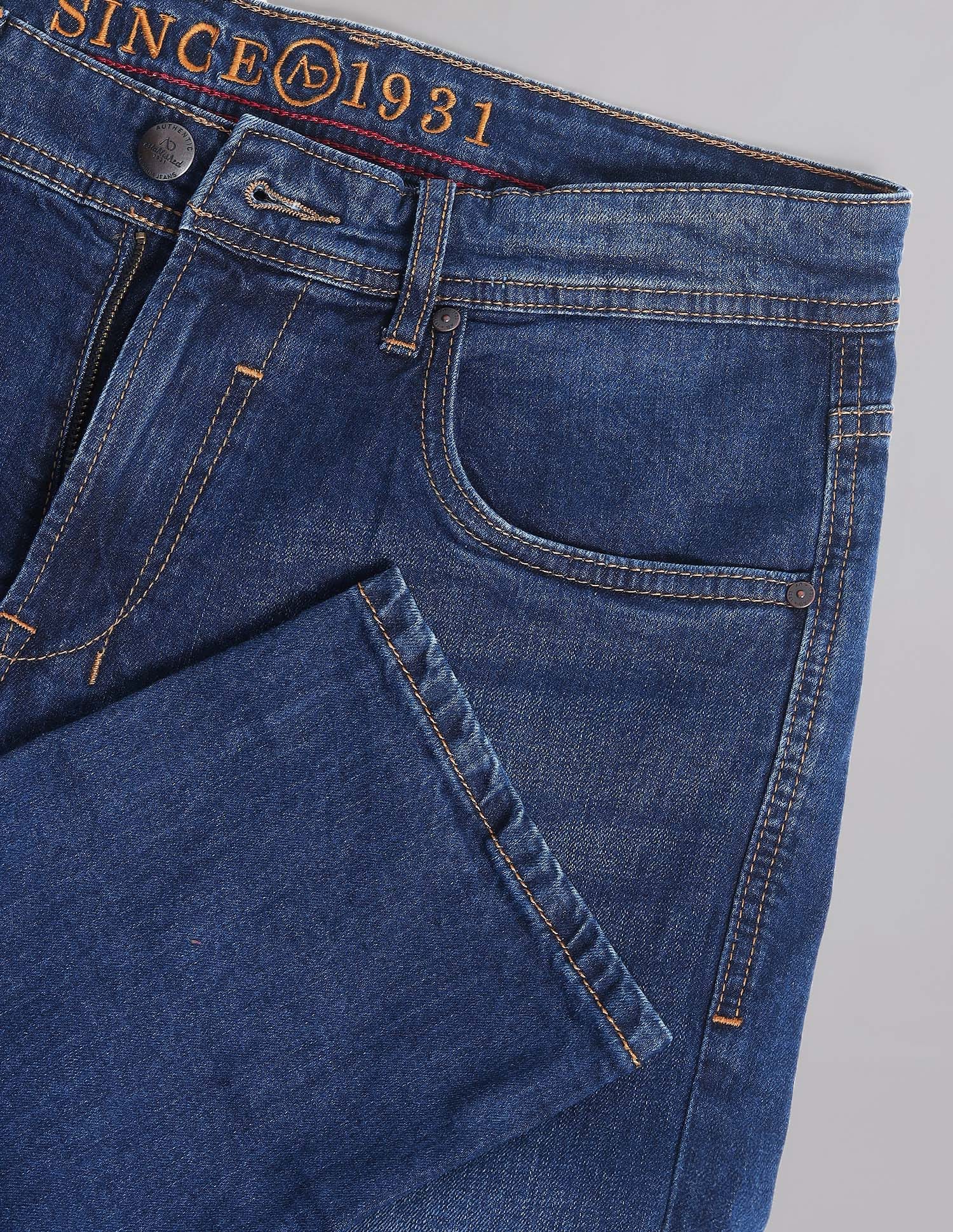 Stone Wash Slim Fit Jeans