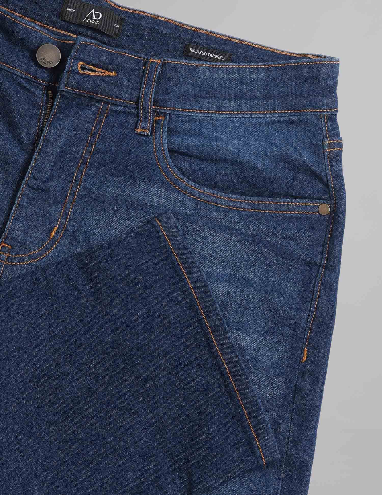 Rugged And Relaxed Fit Mid Rise Jeans