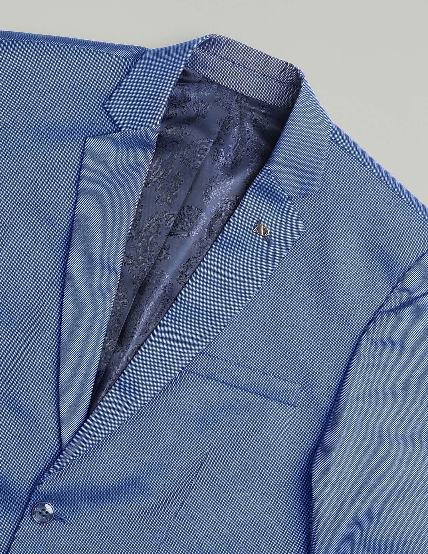Boardroom Essential Solid Regular Fit Dobby Weave Suit
