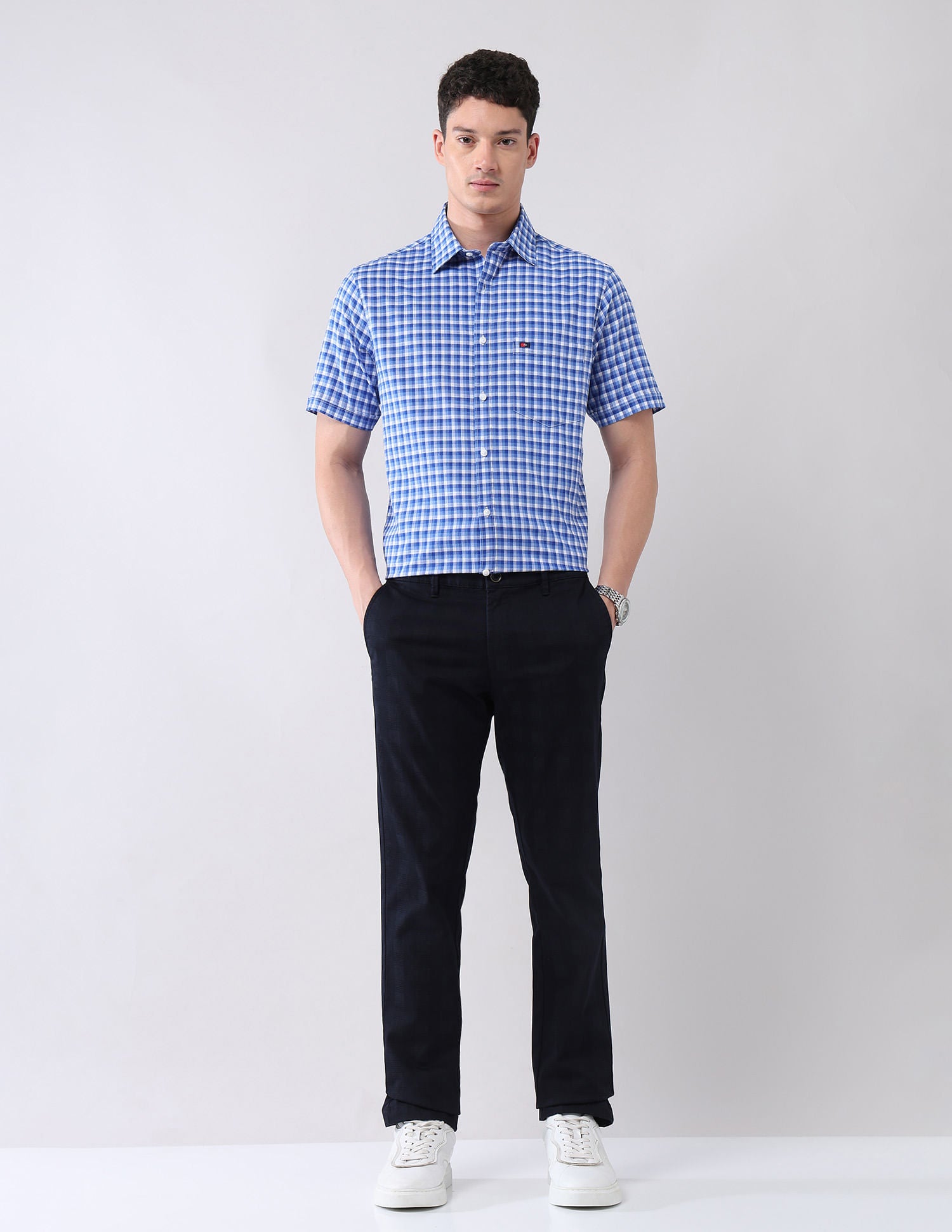 City Chronicles Modern Slim Fit Tartan Checked Shirt