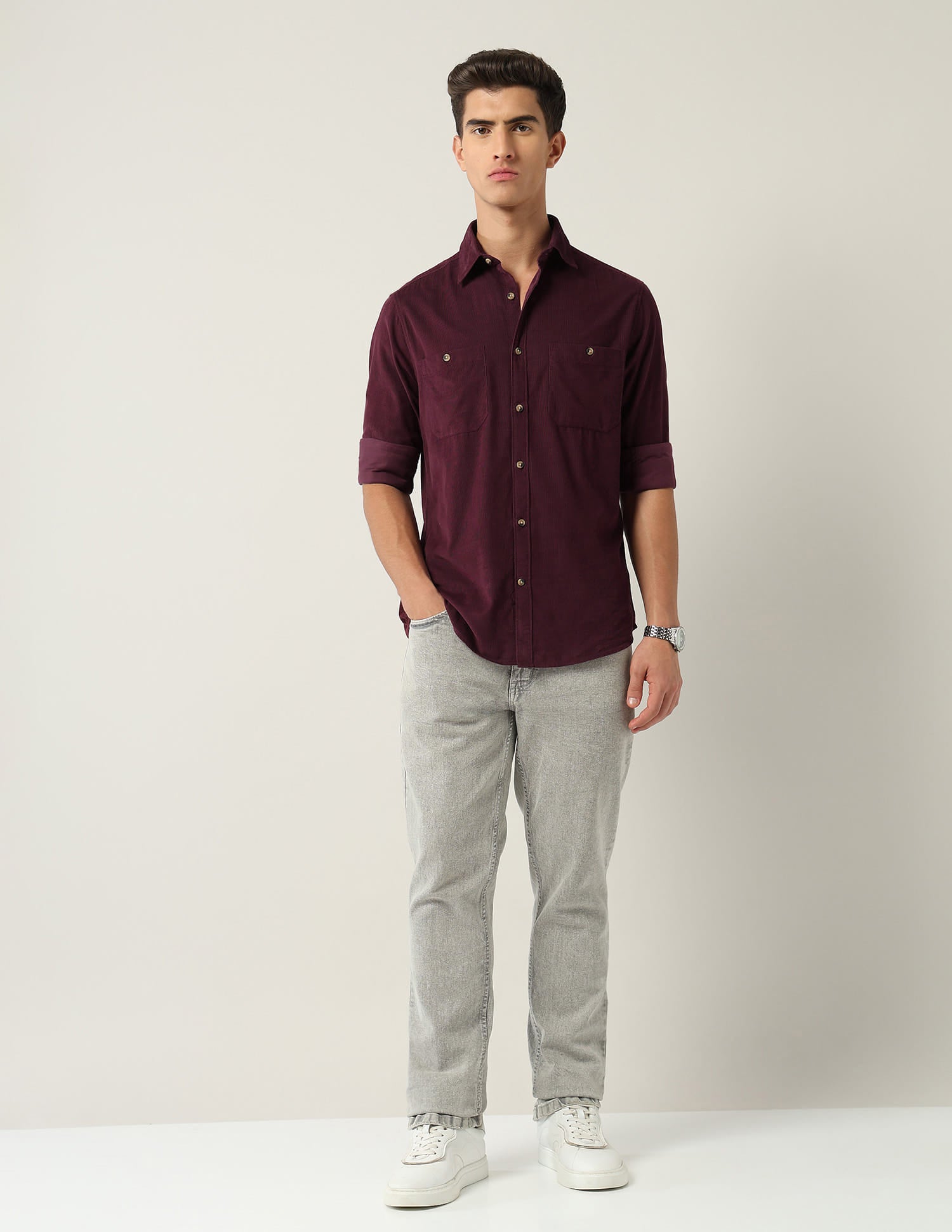 City Adventure Modern Slim Fit Corduroy Shirt