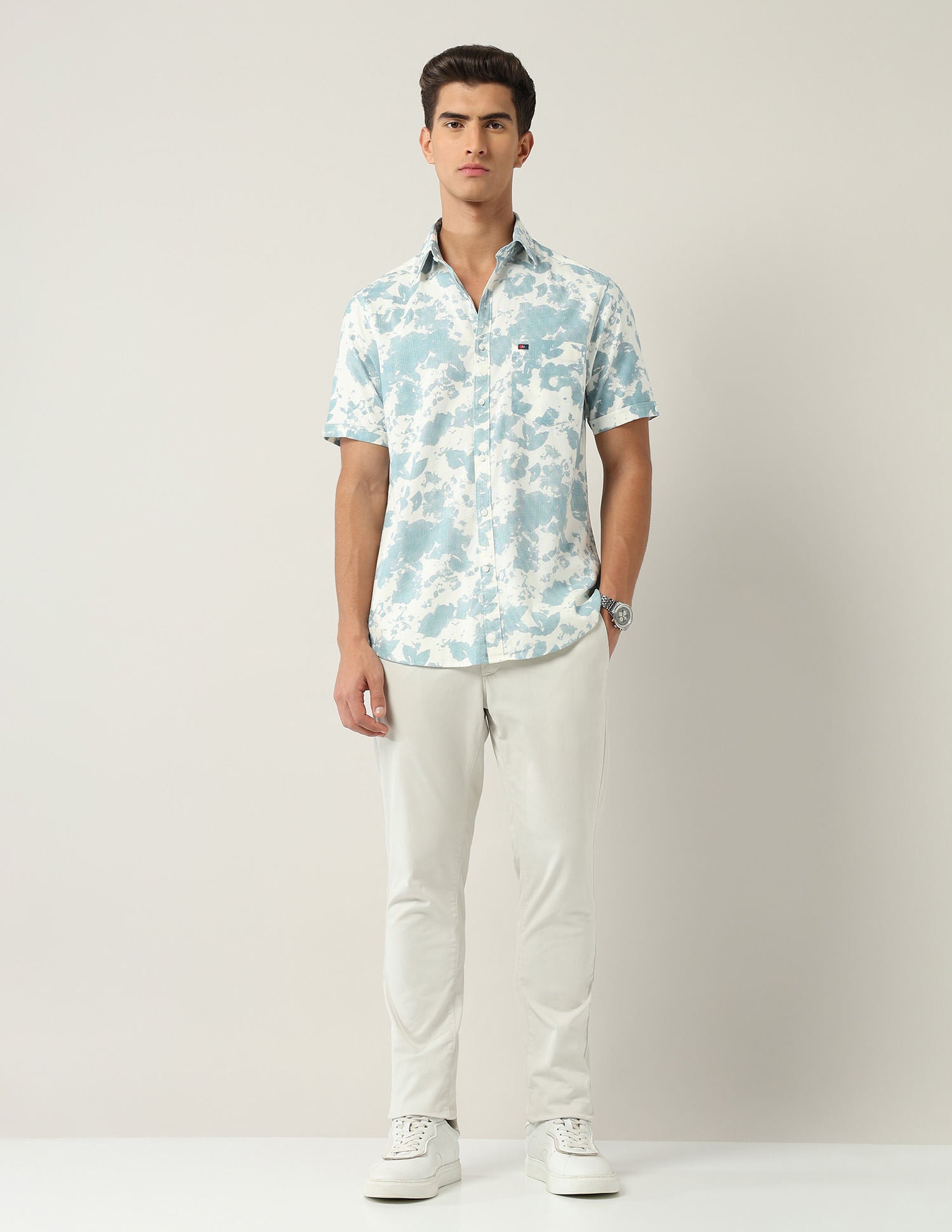 Abstract art Modern Slim Fit Tie & Dye Shirt