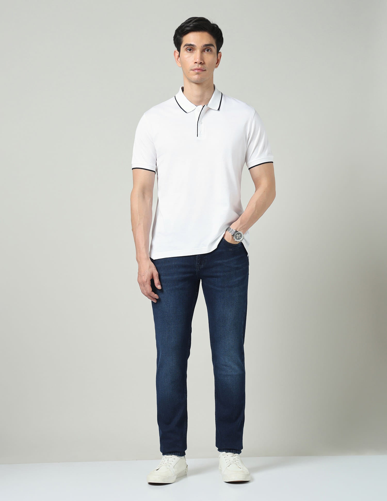 Regular Solid Slim Fit Polo Shirt