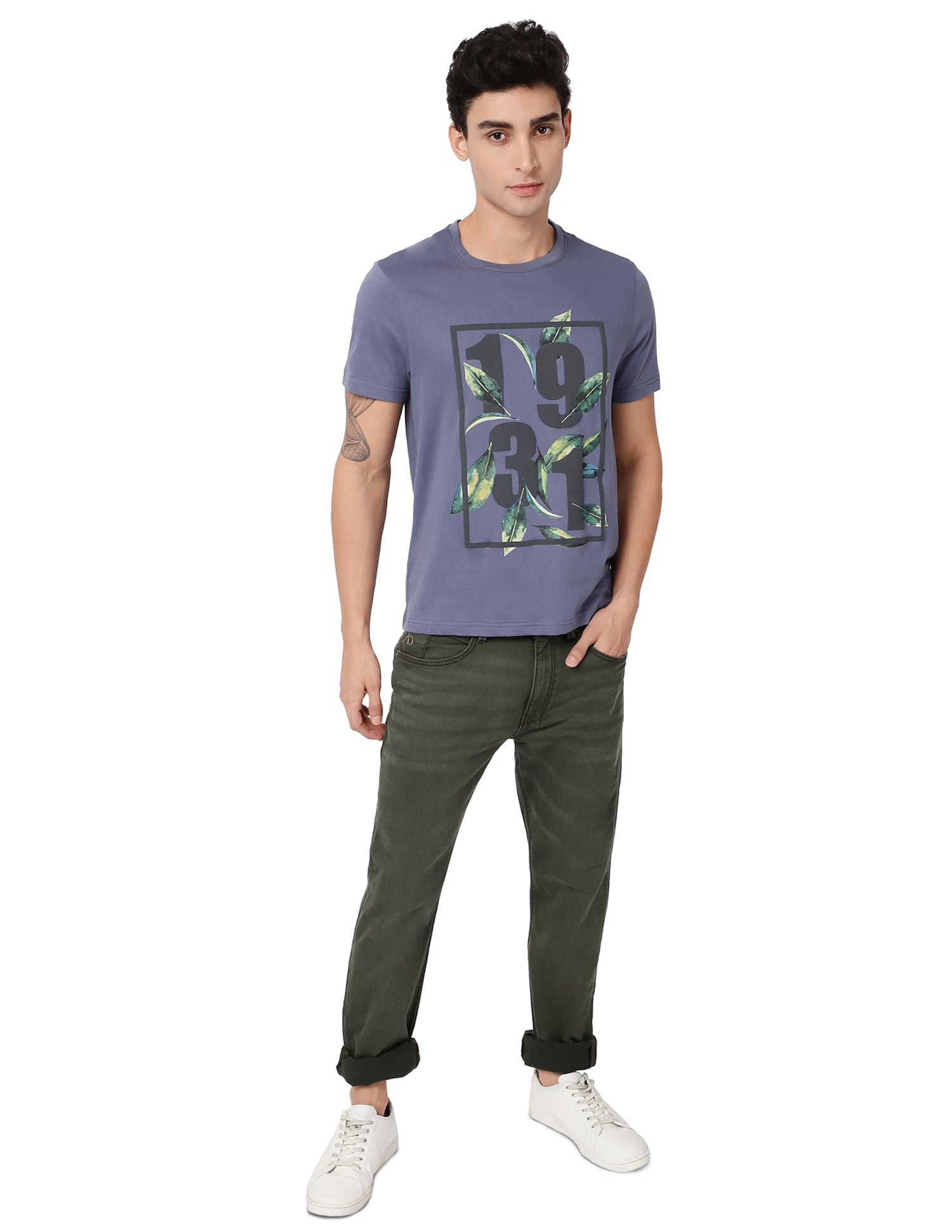 Urban Adventure Crew Neck Graphic Print Cotton T-Shirt