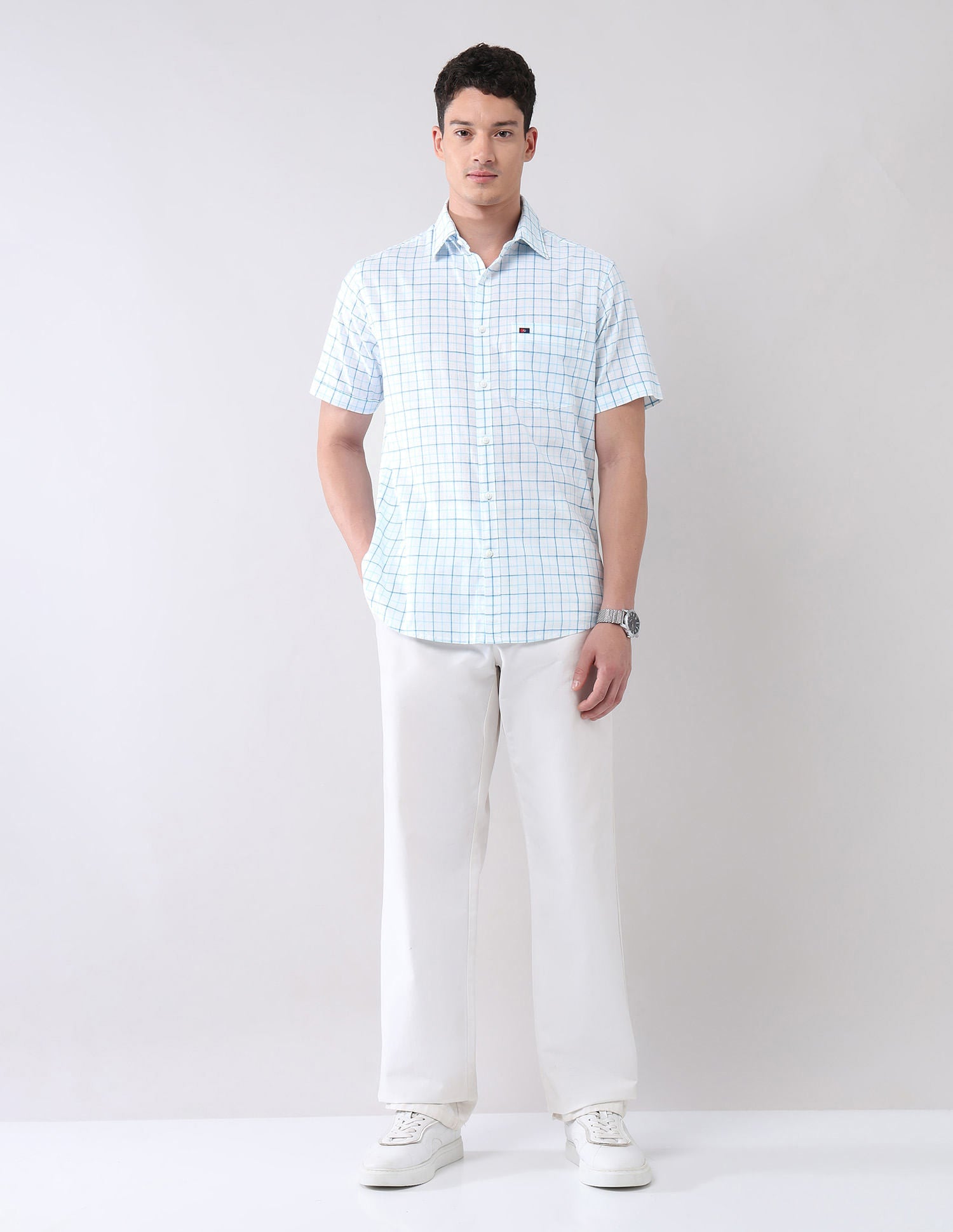 City Chronicles Modern Slim Fit Tartan Checked Shirt