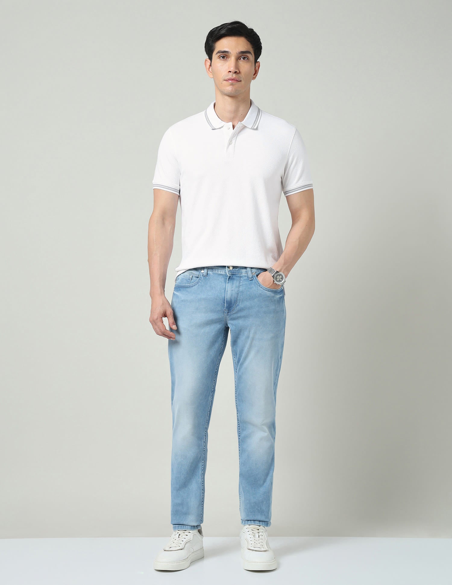 City Drift Textured Slim Fit Polo Shirt