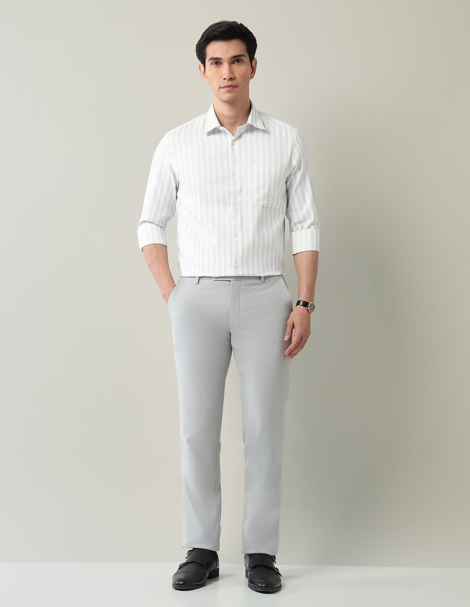 Vertical Striped Regular Fit Shirt