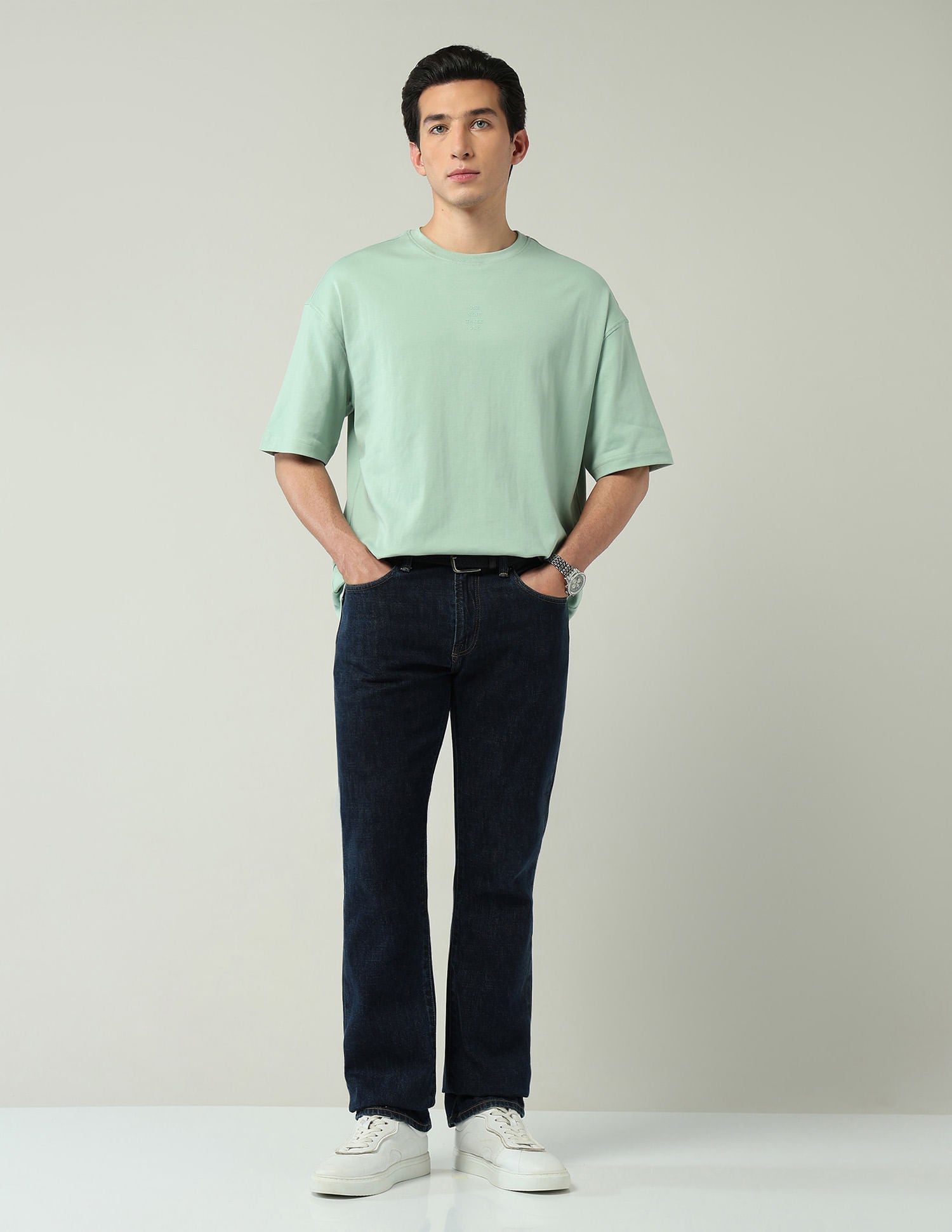 Street-Style Oversized Fit Solid T-Shirt