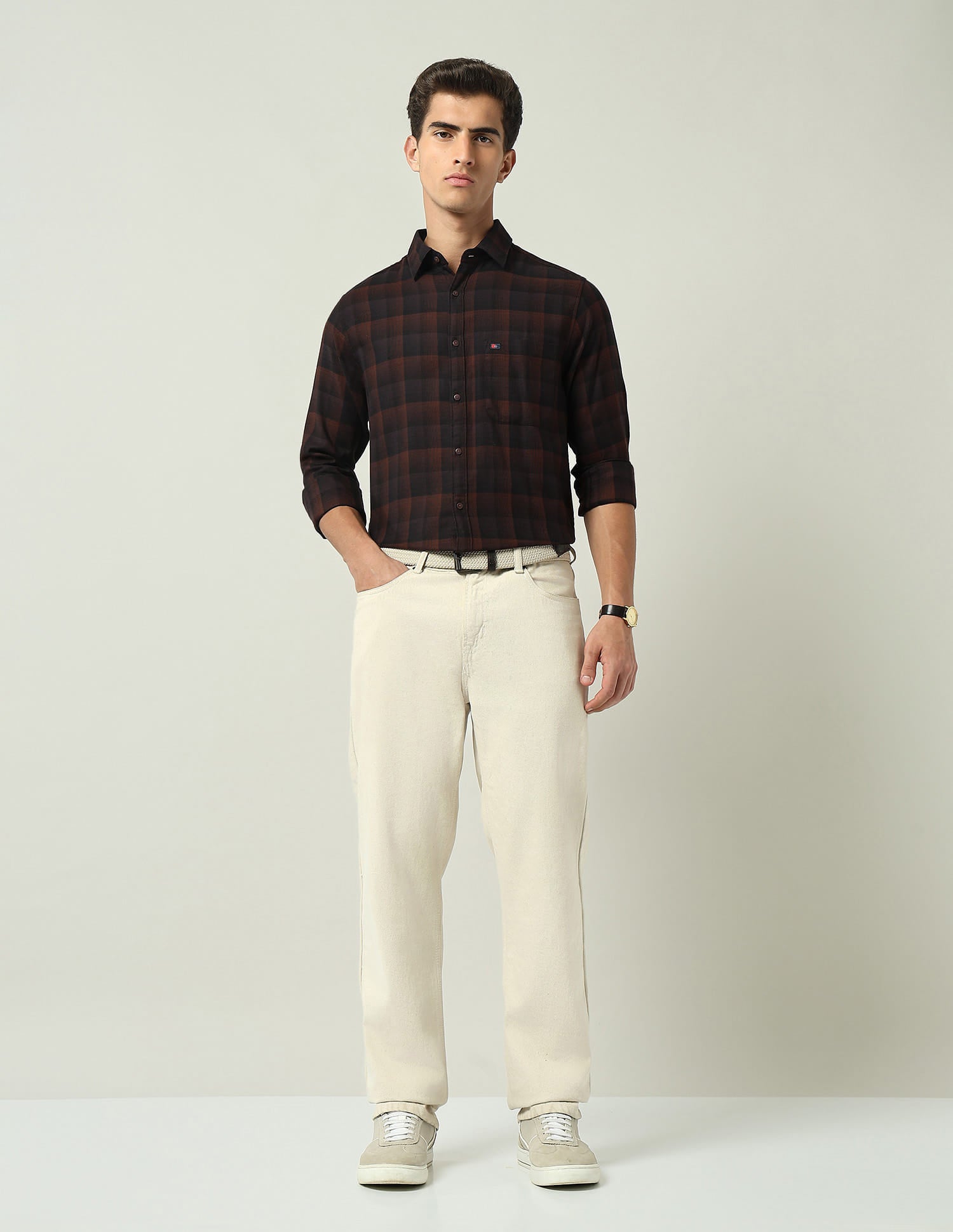 Tartan Checked Twill Comfort Fit Shirt
