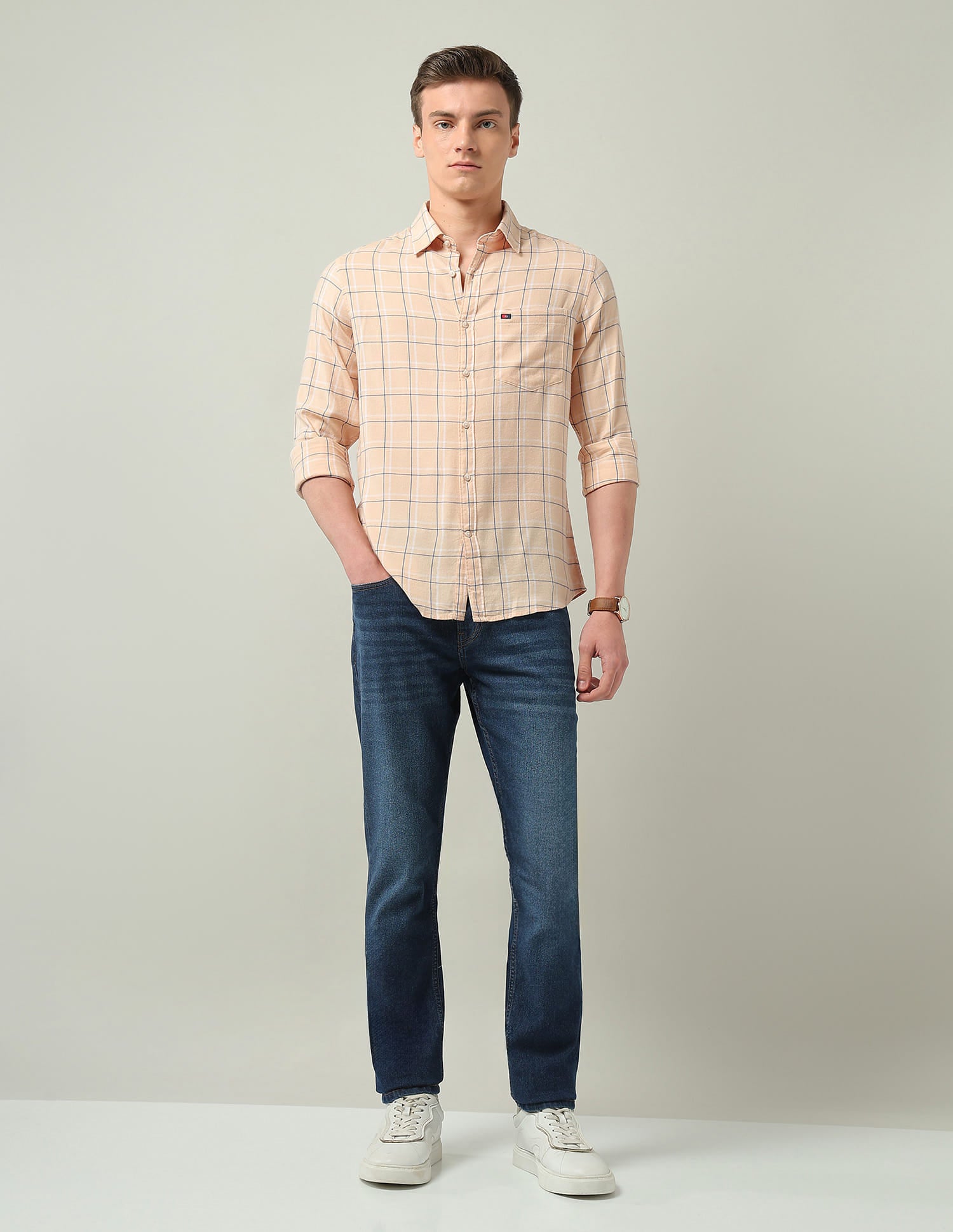 Modern Slim Fit Checked Shirt
