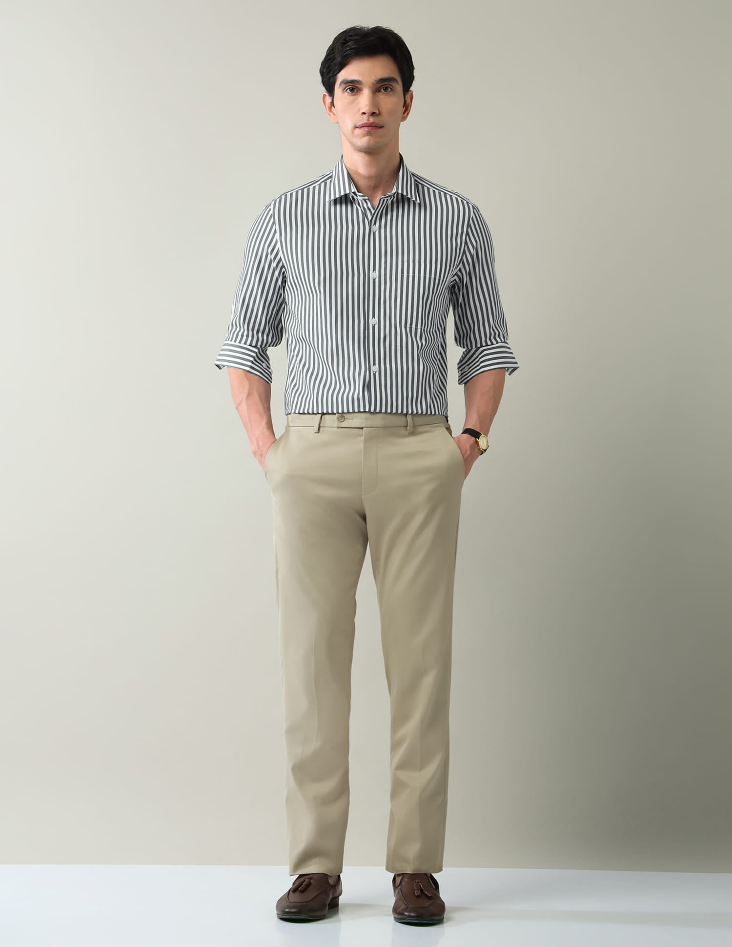 Power Pulse Vertical Striped Regular Fit Shirt