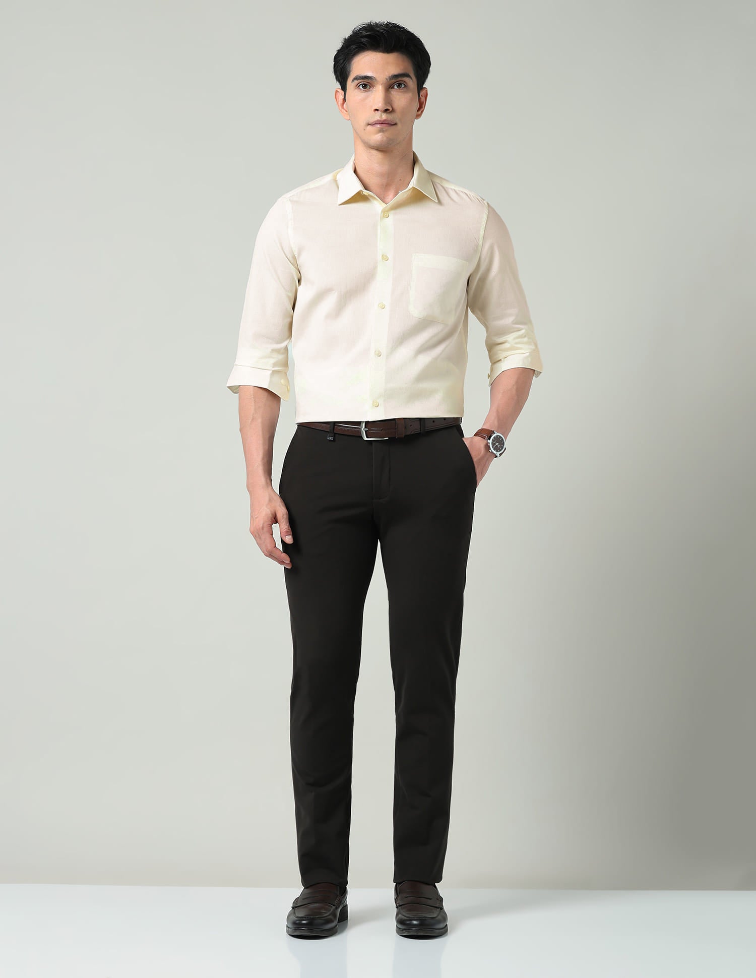Power Pulse Solid Dobby Regular Fit Shirt
