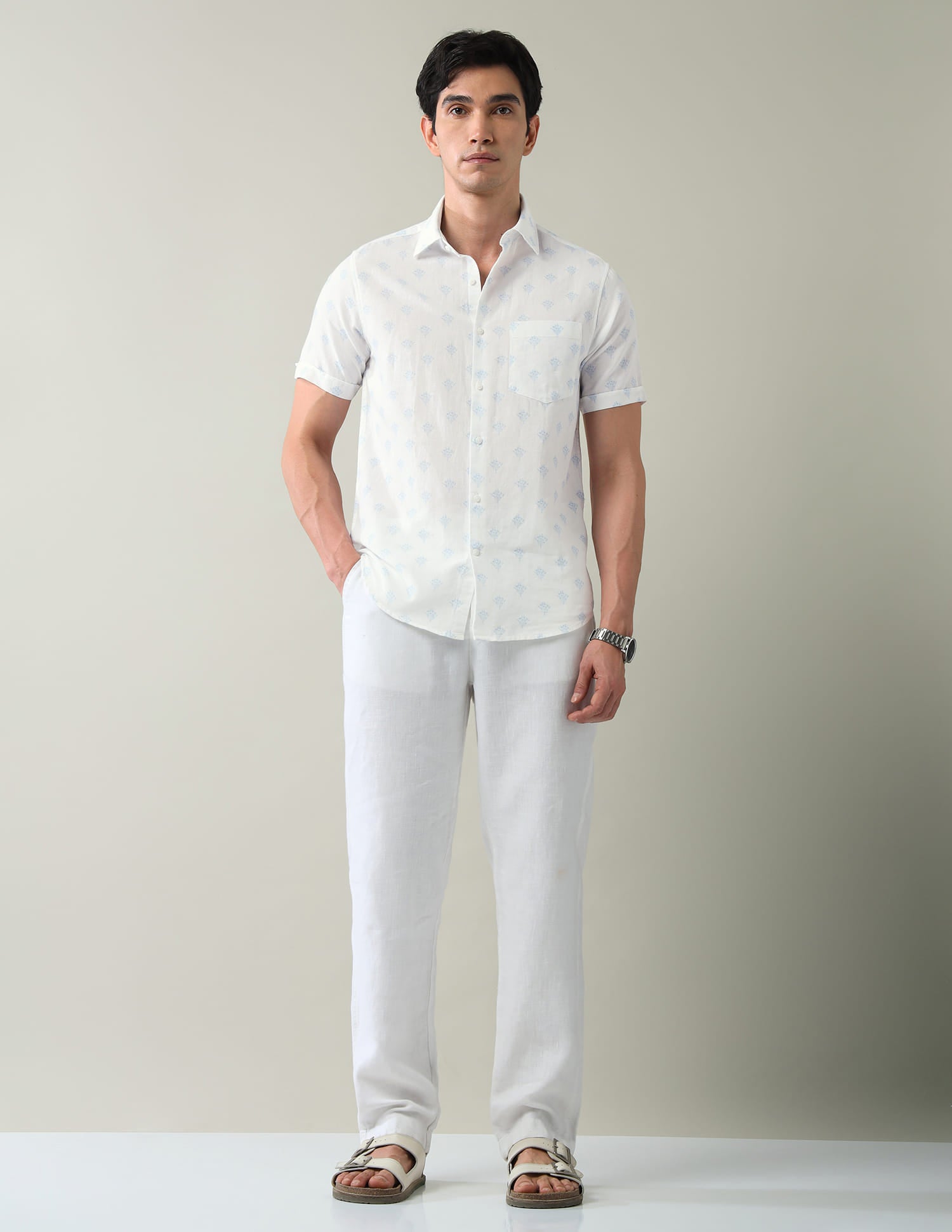 Paisley Print Regular Weave Slim Fit Shirt