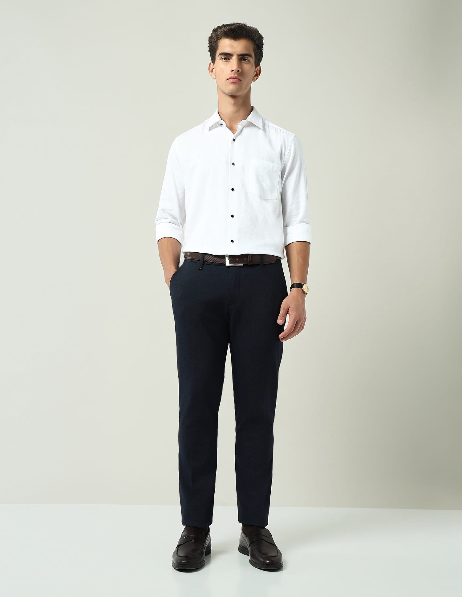 Classic Checked Regular Fit Trousers