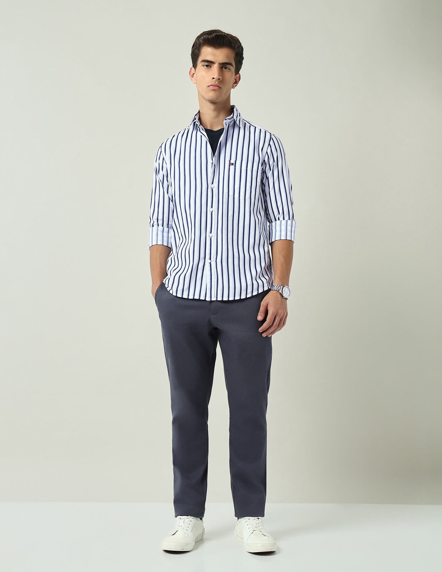 Office Staple Vertical Striped Comfort Fit Shirt